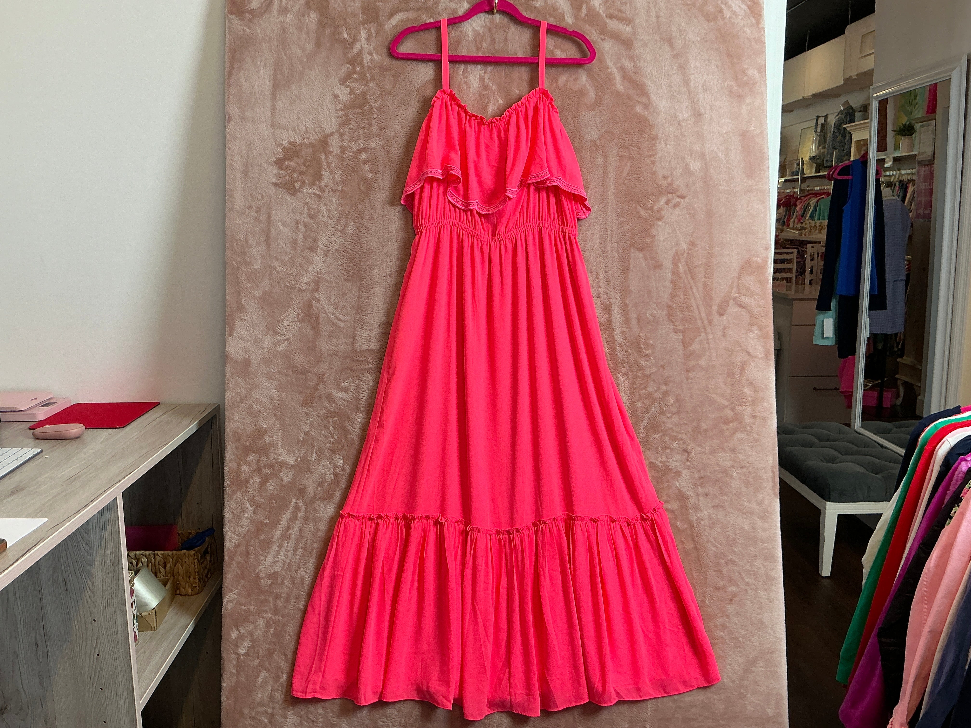 Lilly Pulitzer NWT - Adia Maxi Dress - Love Potion Pink - Size XL