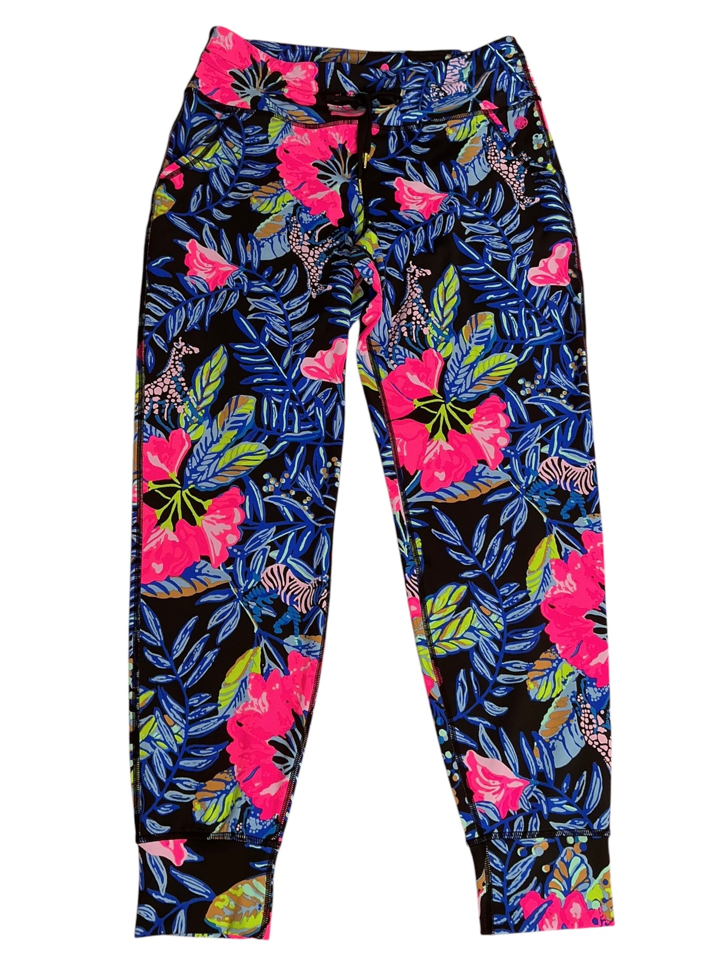 Lilly Pulitzer NWT Island Mid Rise Jogger Onyx Earned Stripes - Size L