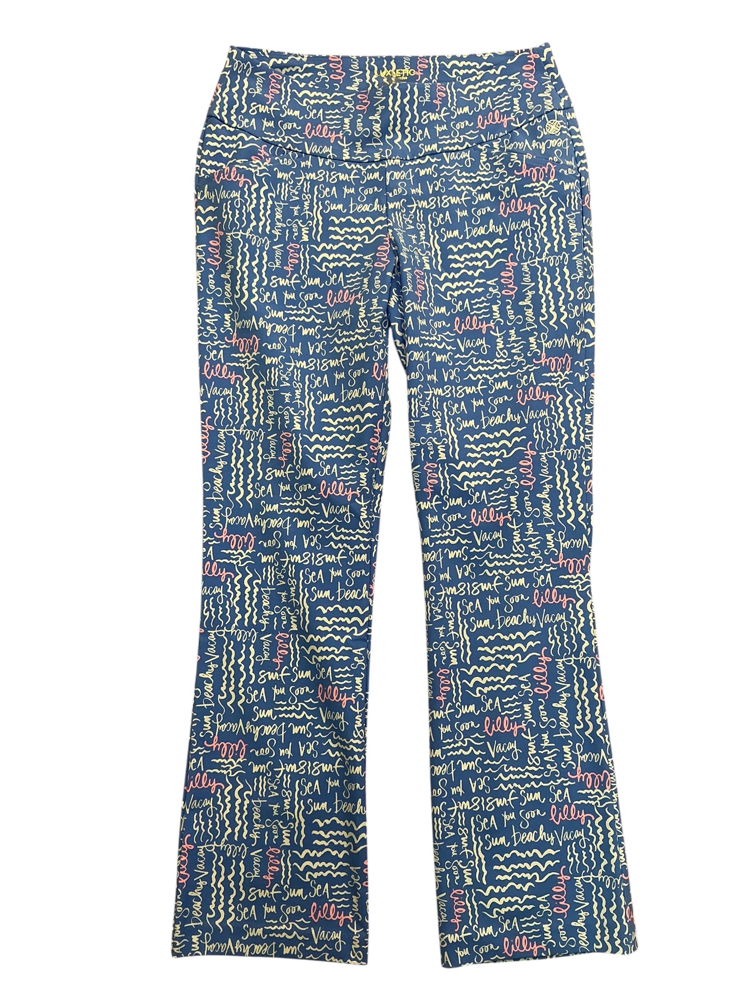 Lilly Pulitzer NWT Corso Kick Flare Pants Sunwashed Blue Seacrets Golf - Size 6