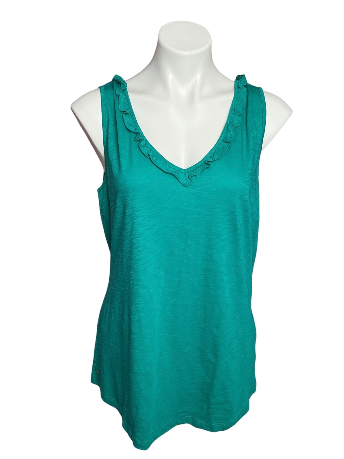 Lilly Pulitzer NWT Gigi Ruffle Top Water Lilly Green - Size L