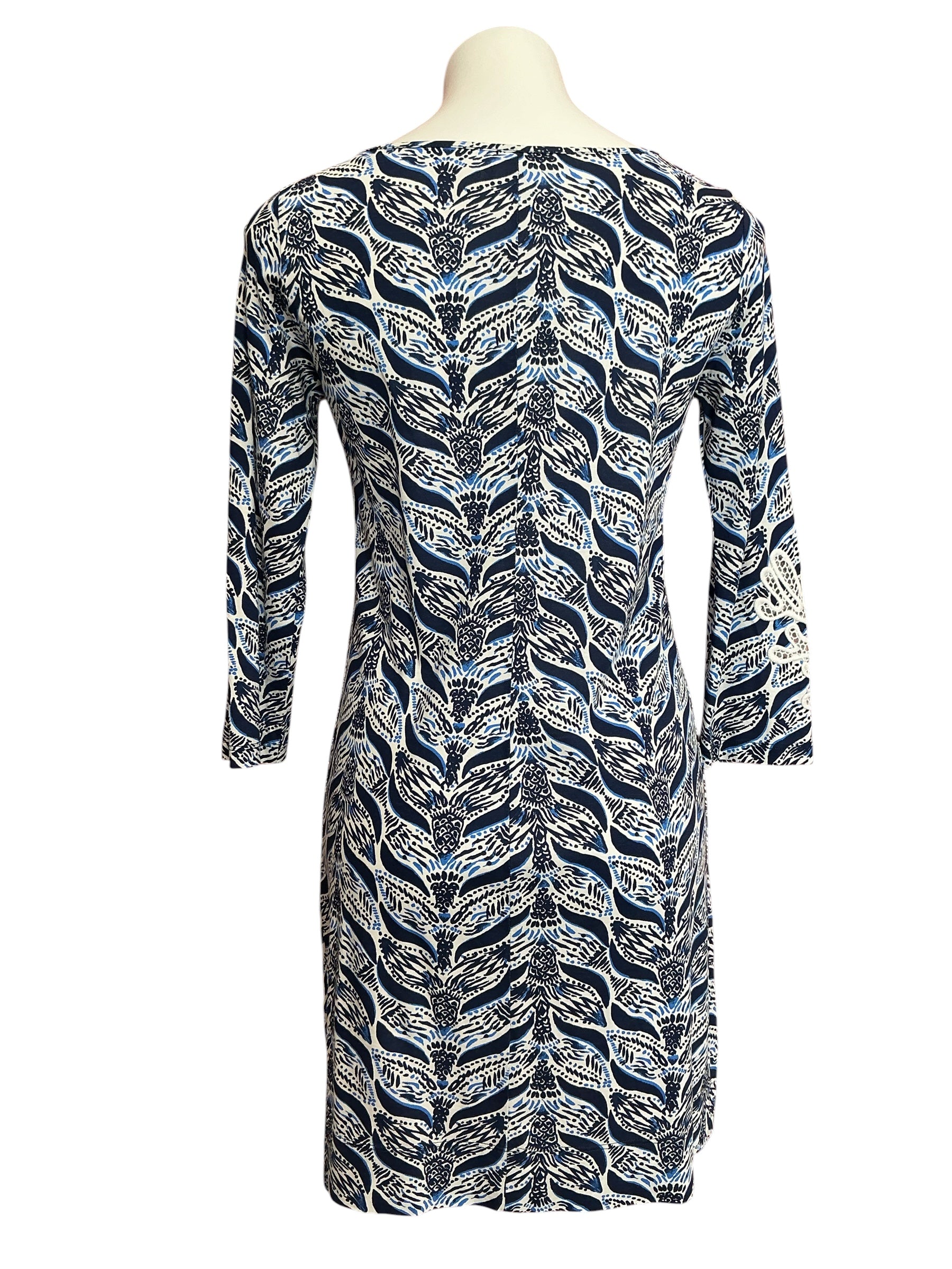 Lilly Pulitzer Marlowe Boatneck Long Sleeve Dress A Mermaids Tail - Size S