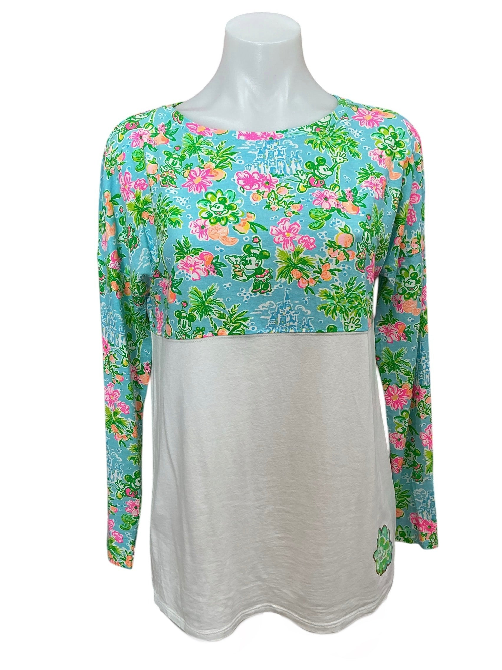 Lilly Pulitzer X Disney Finn Top Blue Ibiza Lilly Loves Disney - Size XS