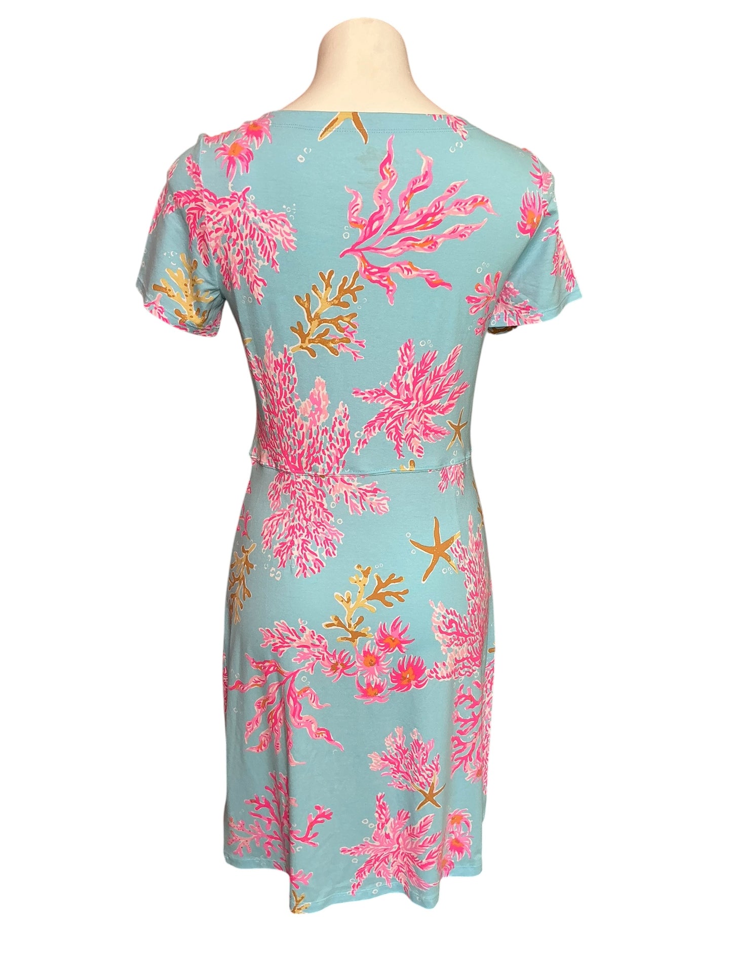 Lilly Pulitzer NWT Bray UPF 50+ Dress Multi Royal Coral - Size S