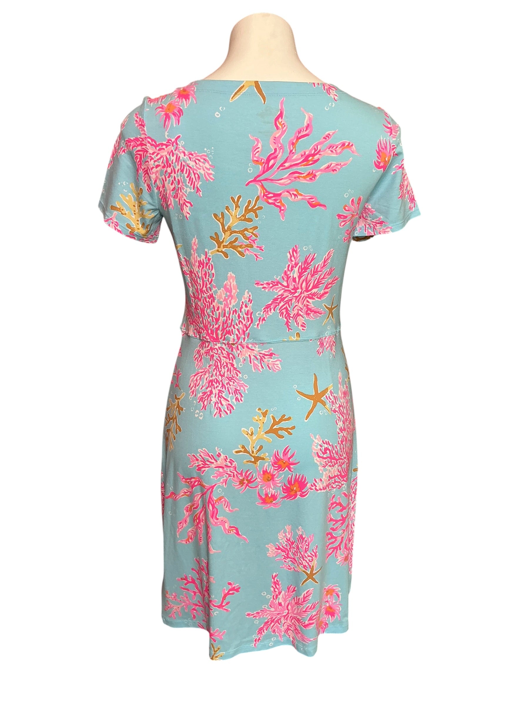 Lilly Pulitzer NWT Bray UPF 50+ Dress Multi Royal Coral - Size S