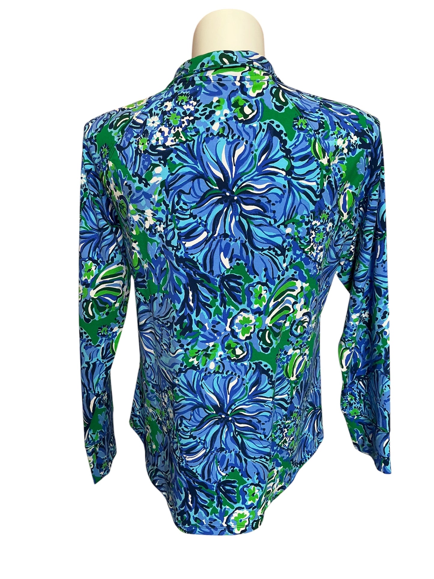 Lilly Pulitzer NWT UPF 50+ Skipper Popover Abaco Blue In Turtle Awe - Size XL