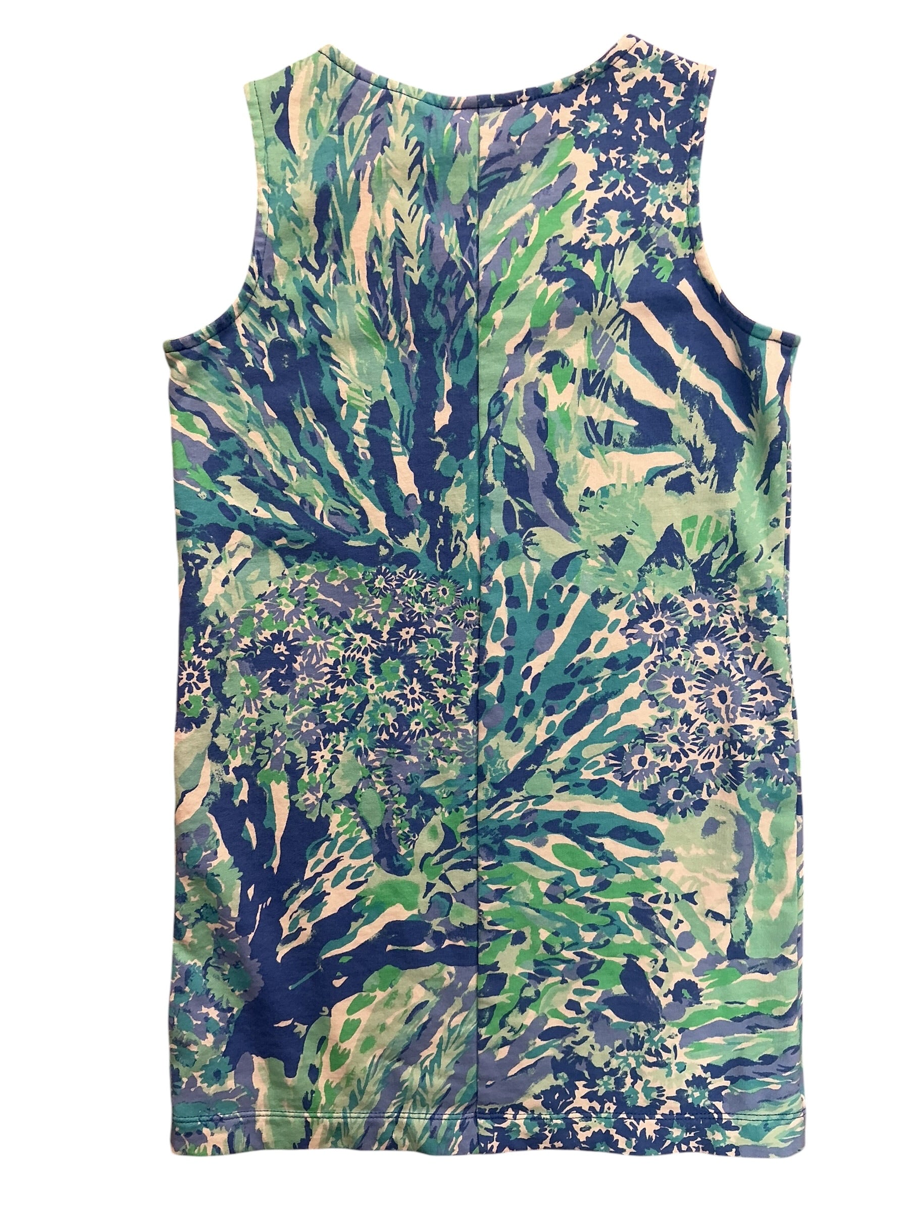 Lilly Pulitzer Kids Girls Mini Harper Shift Dress Blue Haven Hey Hey Soleil - Size M 6-7