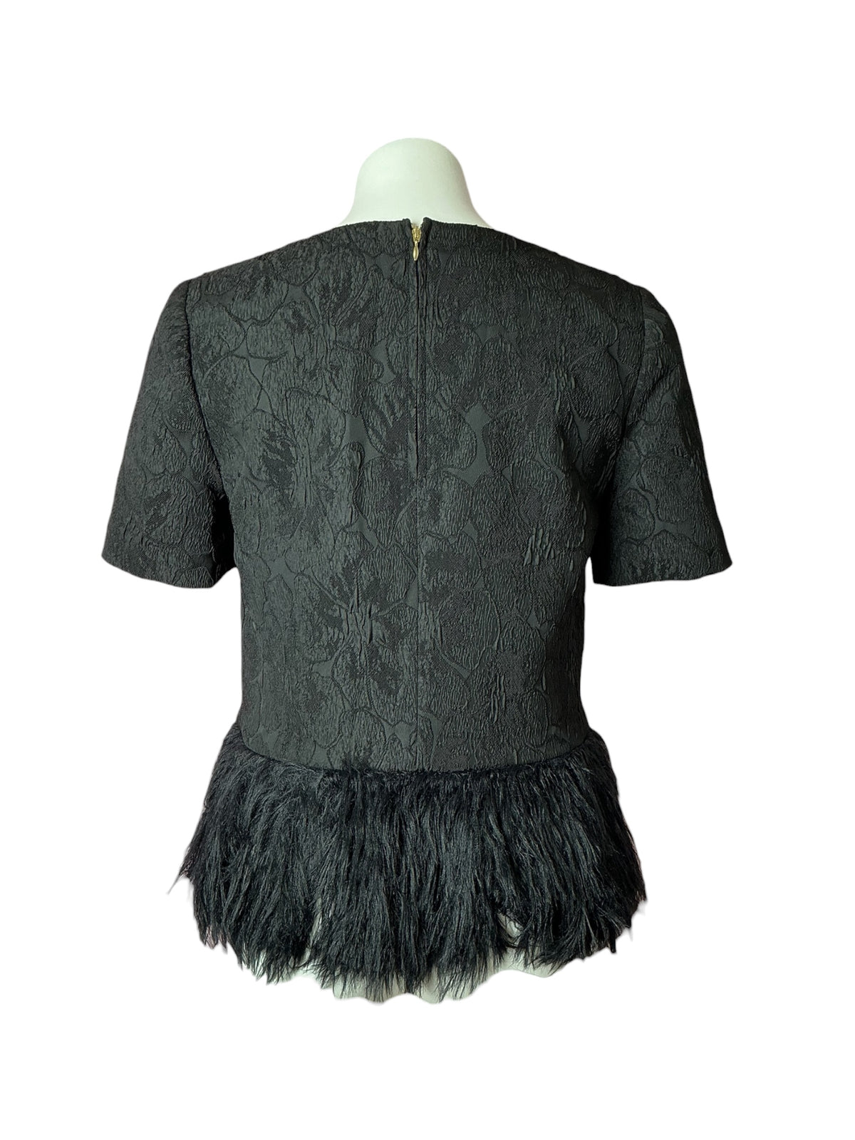 Lilly Pulitzer Rylan V-Neck Top Noir Exploded Flower Stretch Jacquard - Size 00