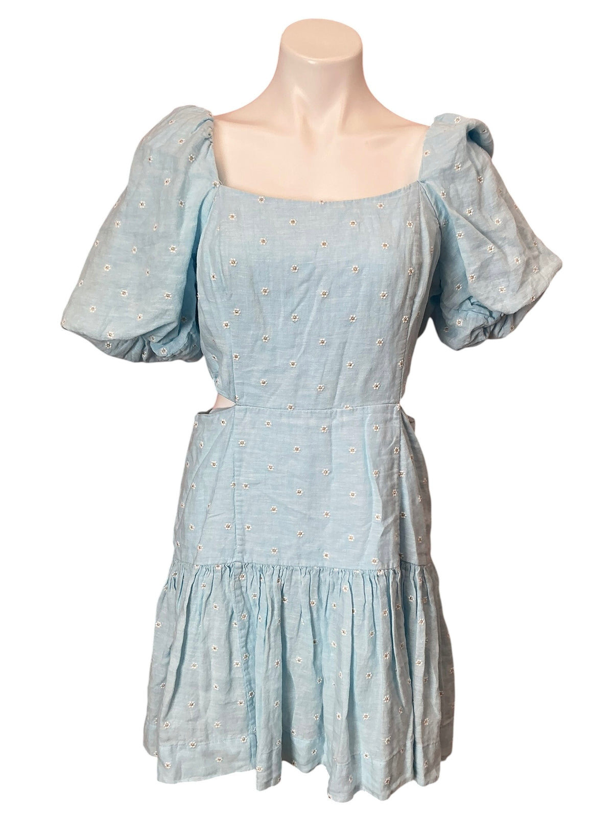 Lilly Pulitzer Kylanne Elbow Sleeve Embroidered  Dress  Hydra Blue You Drive Me Daisy - Size 8