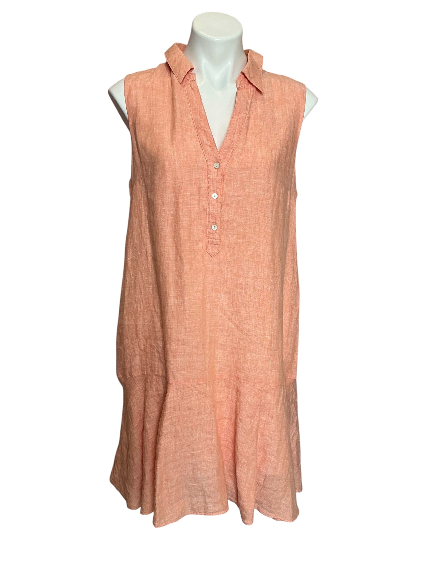 Lilly Pulitzer NWT Ellowyn Linen Dress Papaya X Resort White - Size M