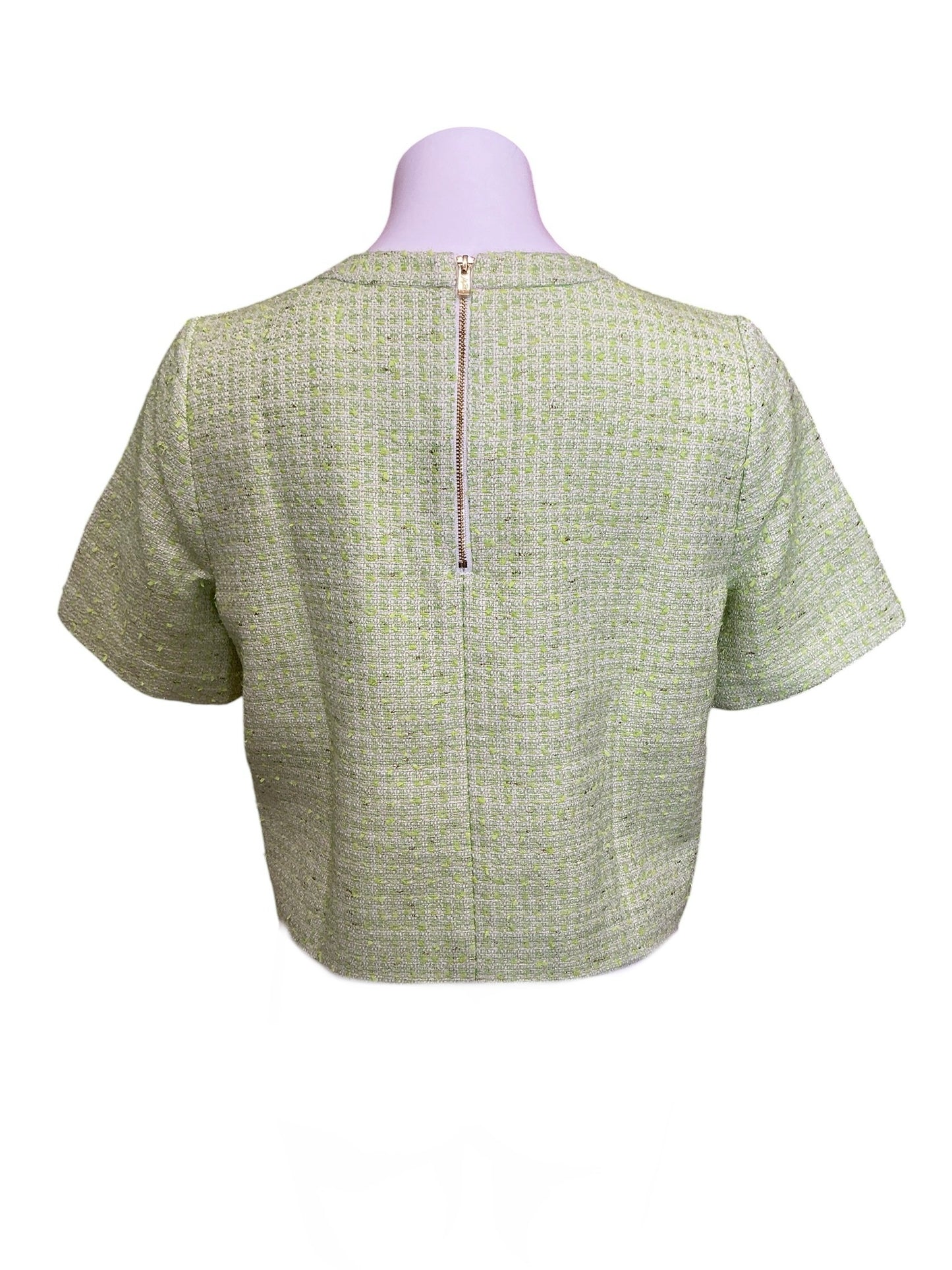 Lilly Pulitzer Irving Top Crocodile Green Fantasy Boucle - Size 4