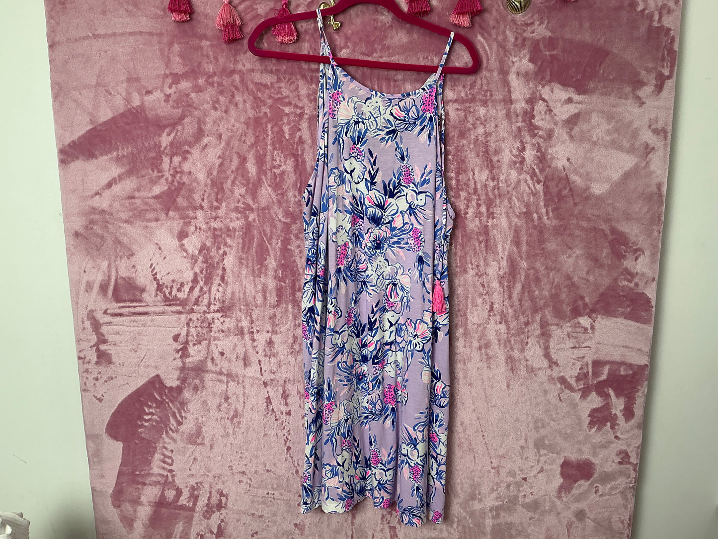 Lilly Pulitzer Margot Swing Dress - Light Lilac Trunks In The Air - Size XL