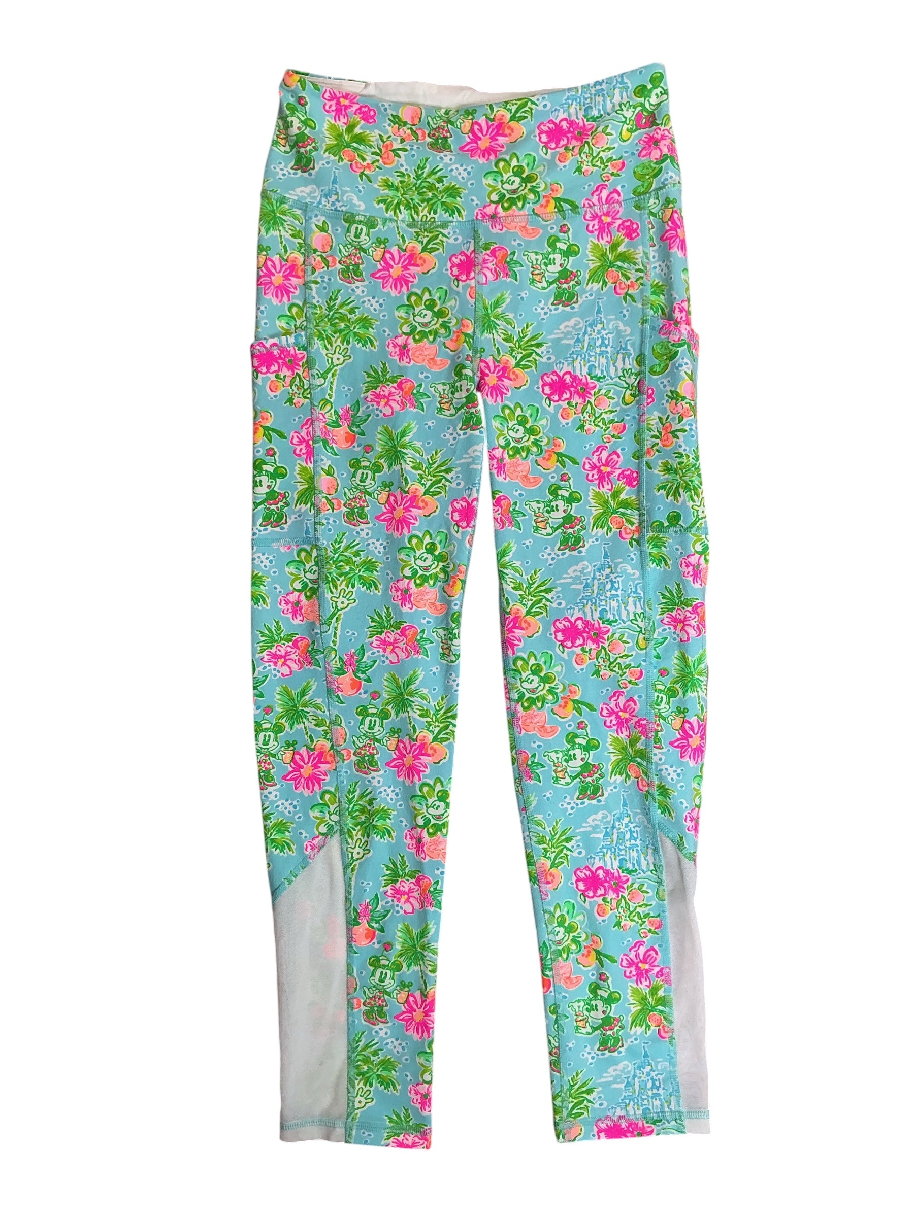 Lilly Pulitzer X Disney Weekender High Rise Midi Leggings Blue Ibiza Lilly Loves Disney - Size S