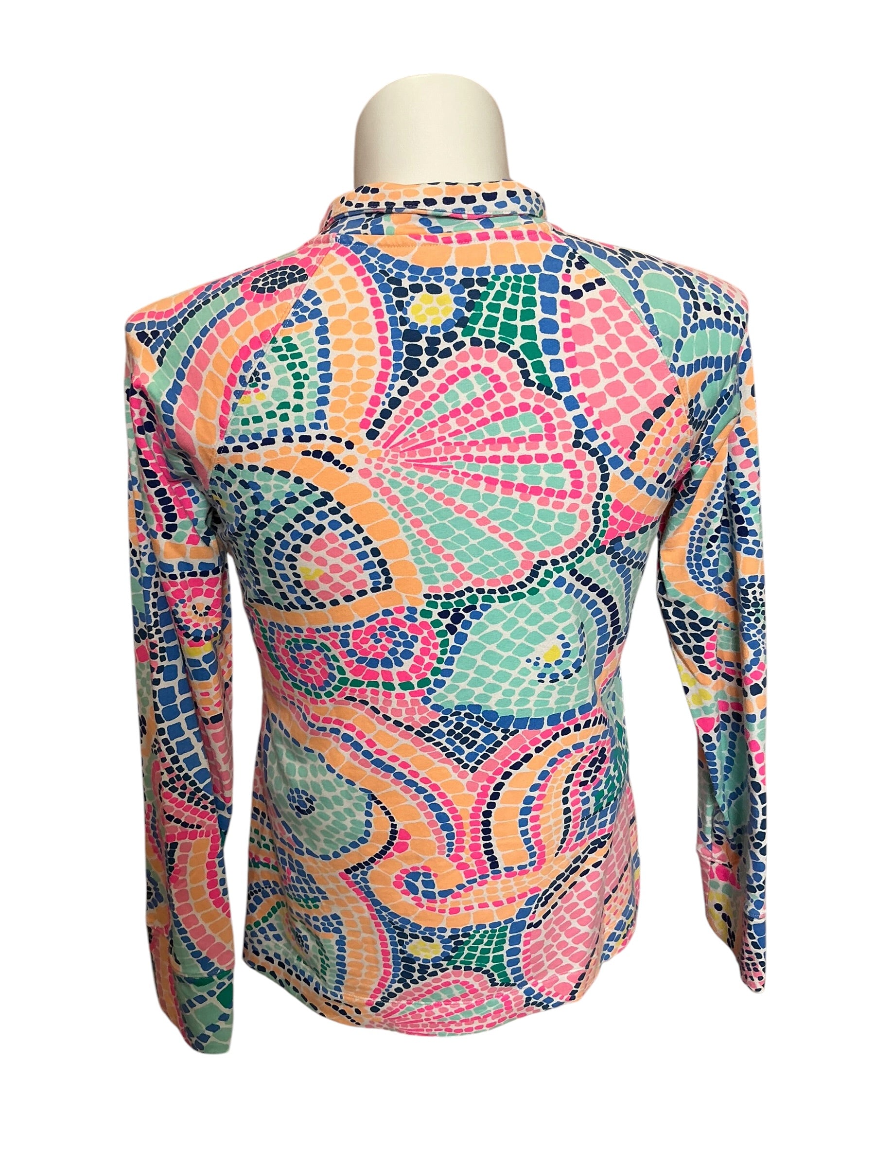 Lilly Pulitzer UPF 50+ Skipper Popover Tile Wave - Size L