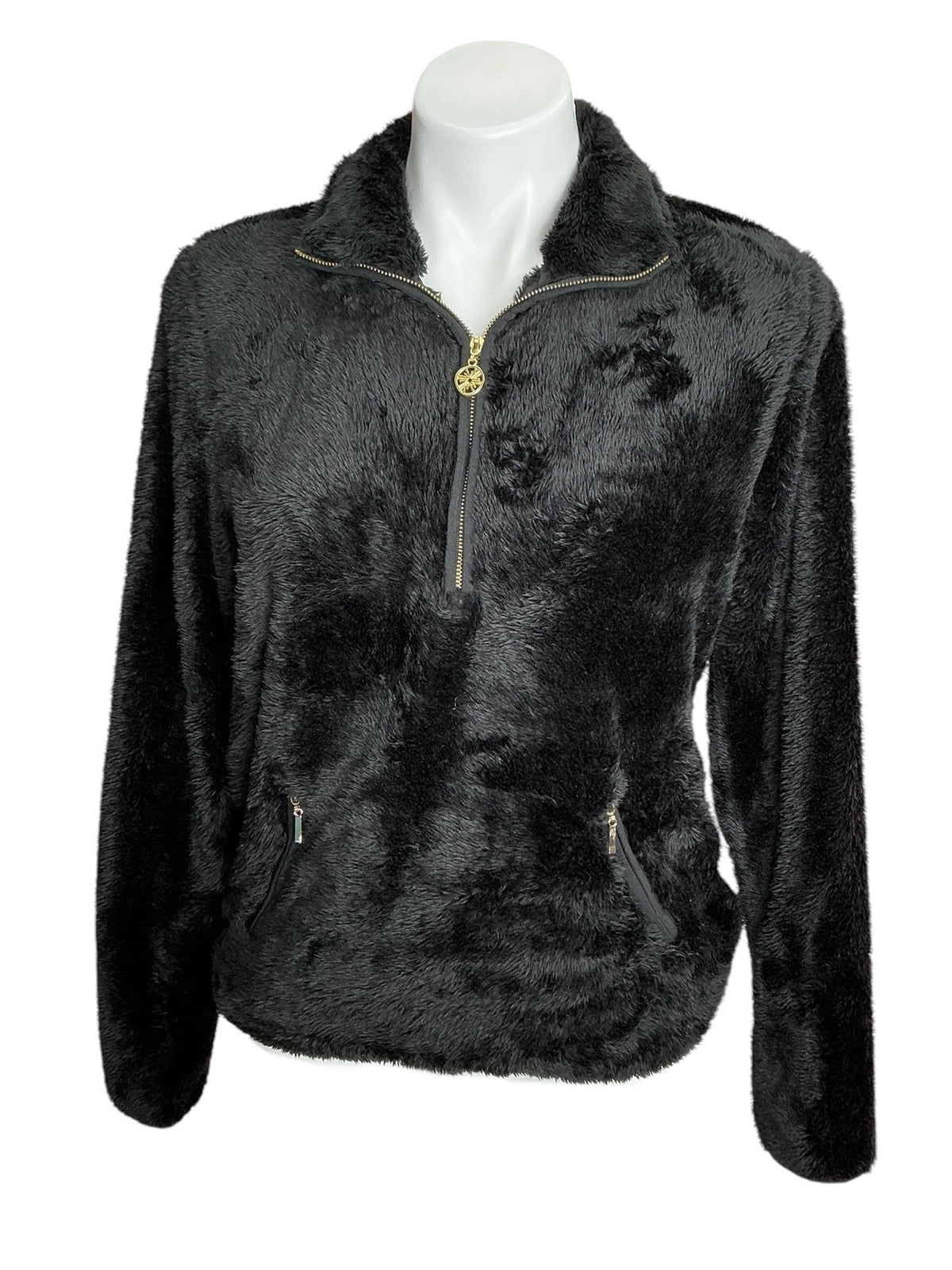 Lilly Pulitzer Skipper Sherpa Popover Onyx Black - Size S