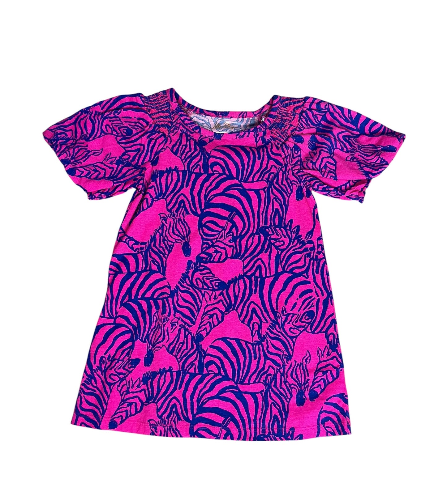 Lilly Pulitzer Girls Mini Rosen Dress Passion Fruit Pink Wild Nights - Size XS