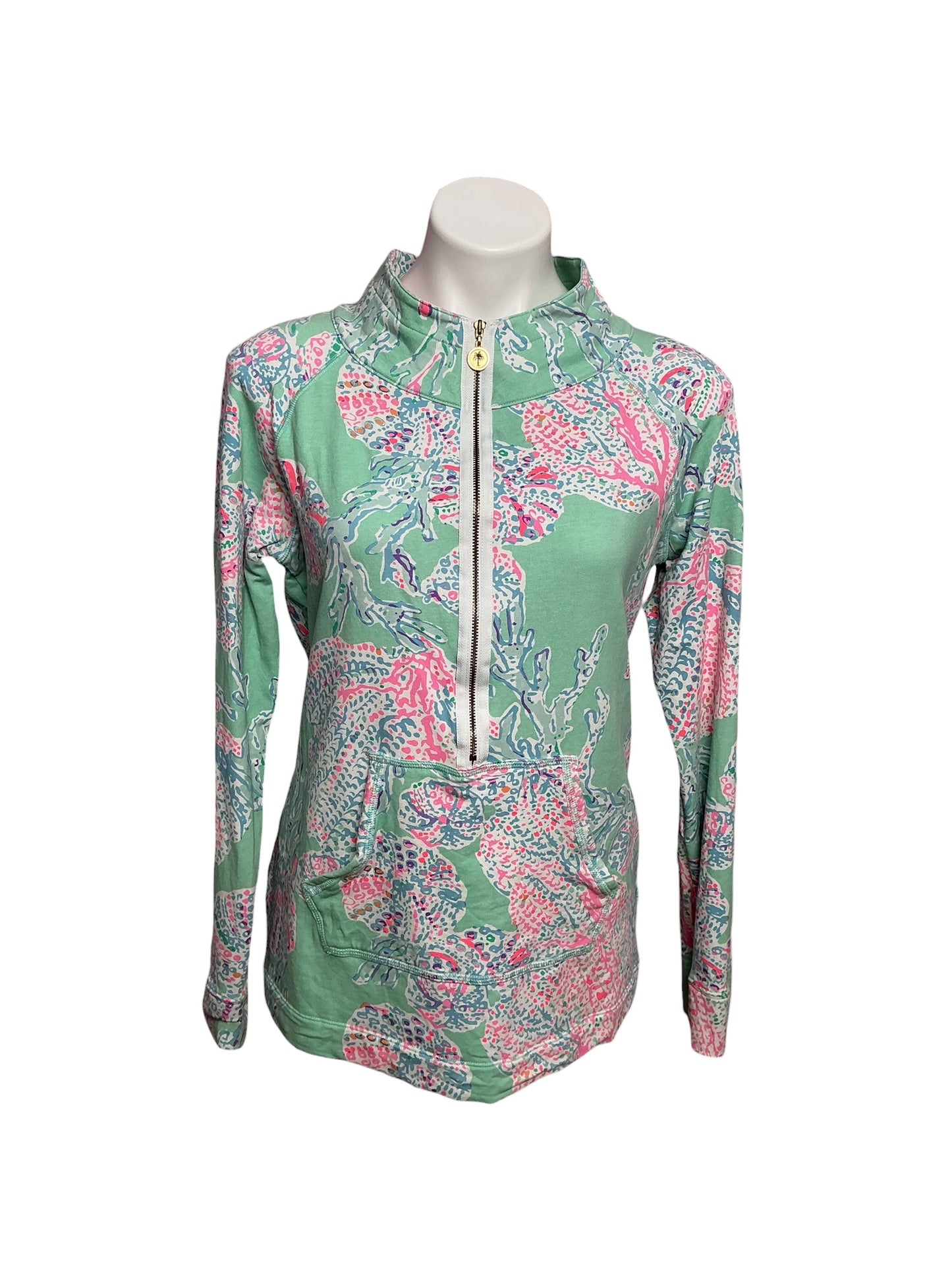 Lilly Pulitzer UPF 50+ Skipper Popover Minty Fresh Fansea - Size M