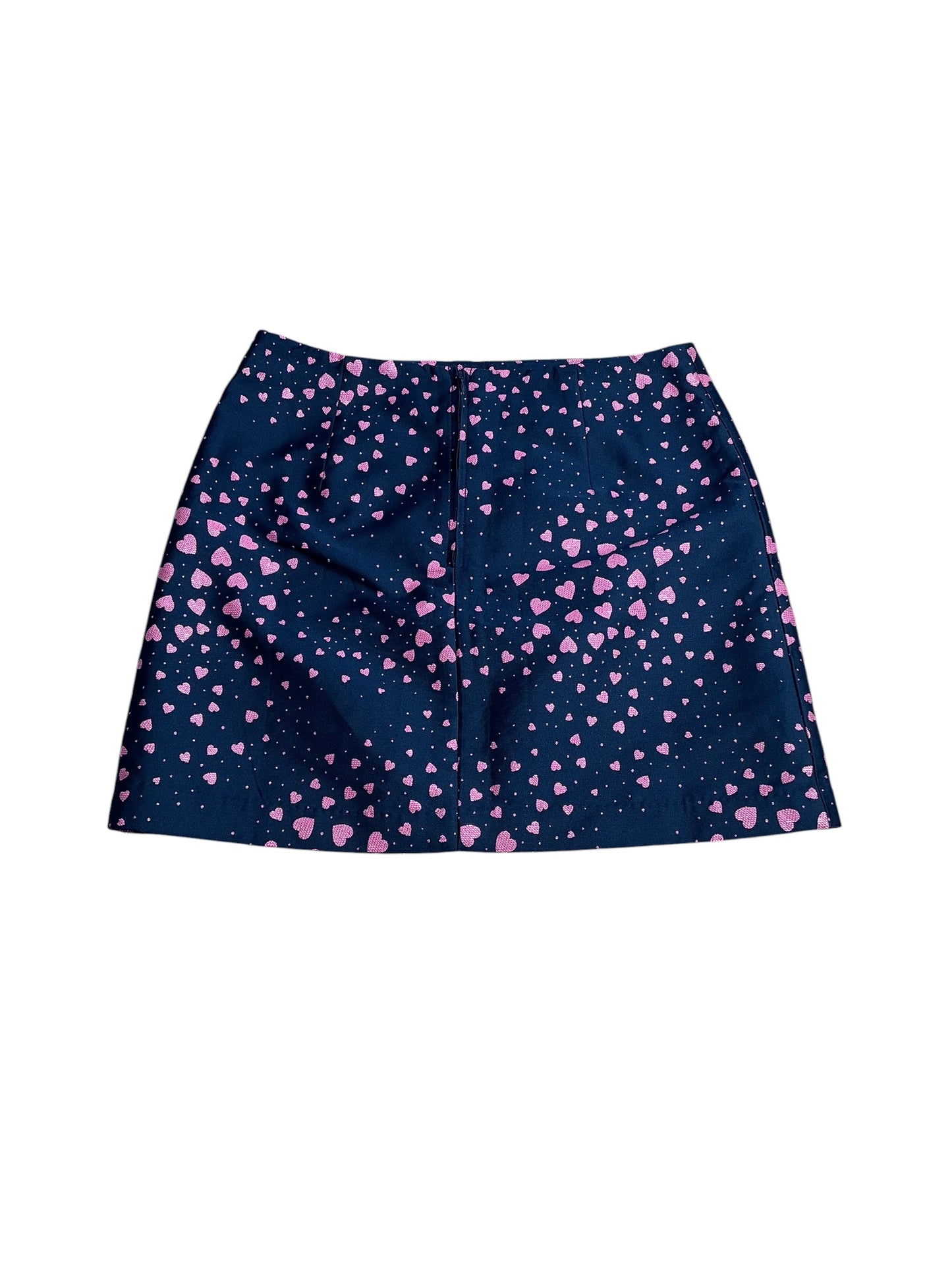 Lilly Pulitzer- Adler Skirt True Navy Heart Jacquard Size 12