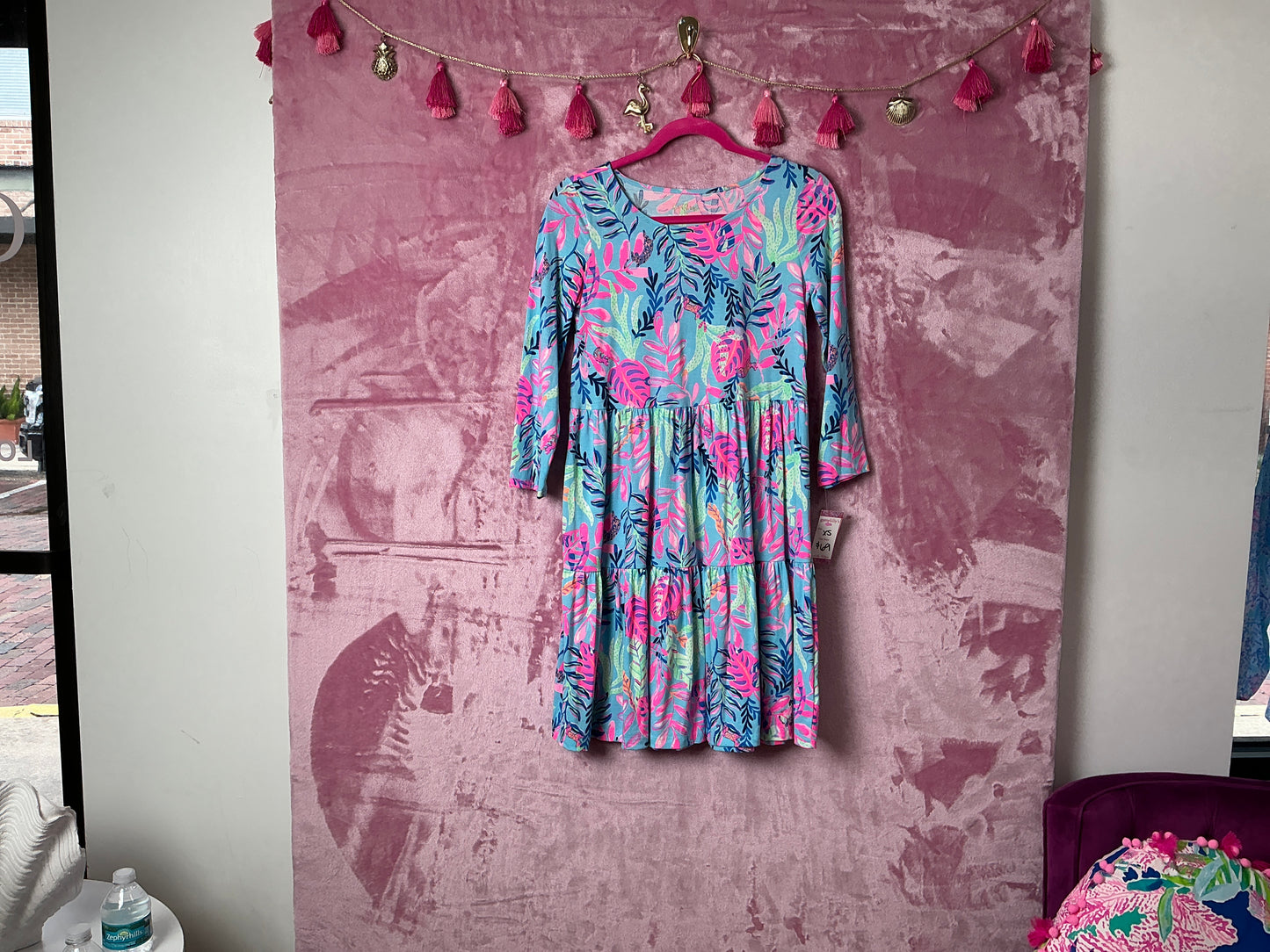 Lilly Pulitzer Geanna Swing Dress - Porto Blue You've Been Spotted - Size XS