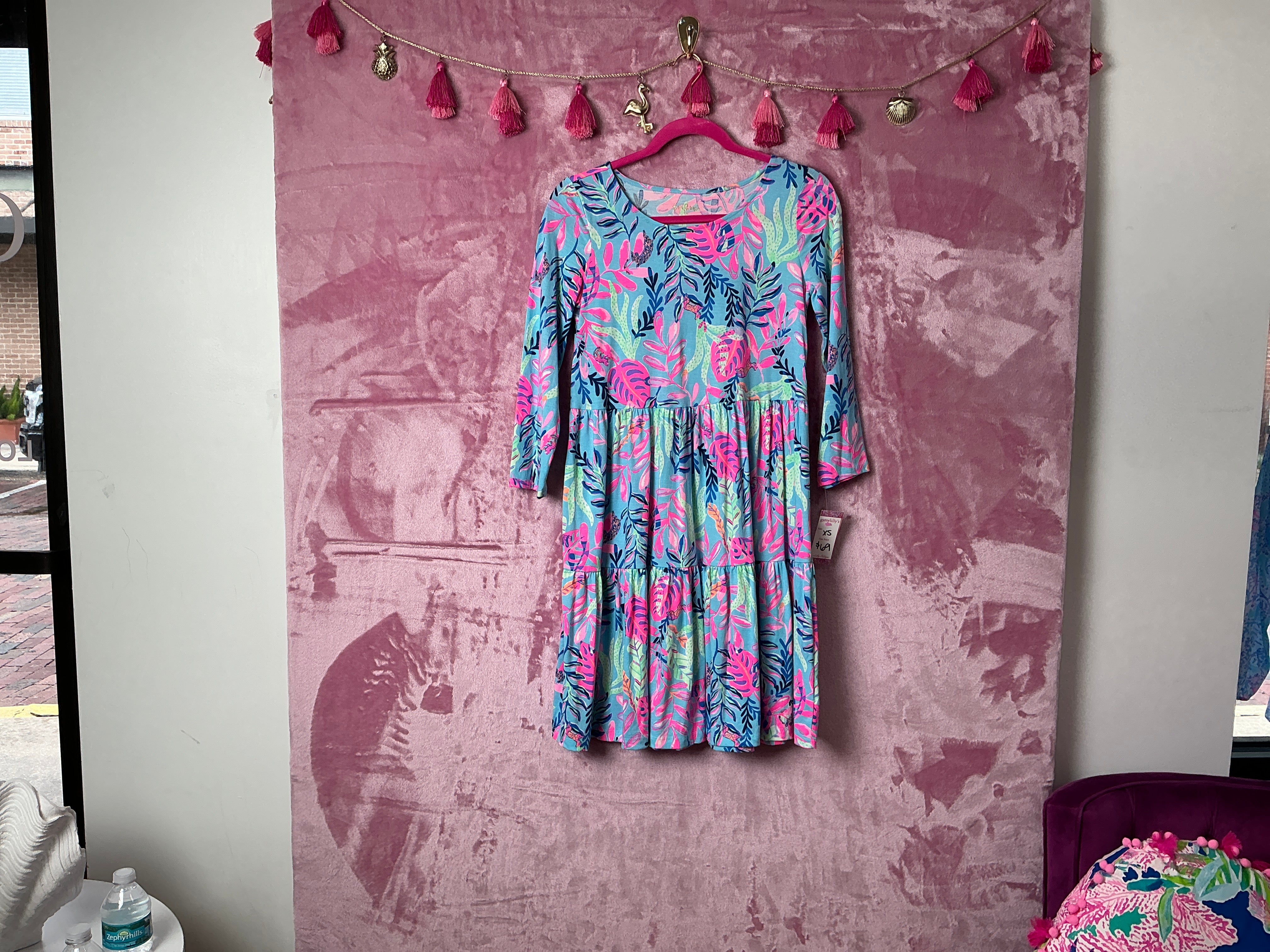 Lilly Pulitzer Geanna Swing Dress - Porto Blue You've Been Spotted - Size XS
