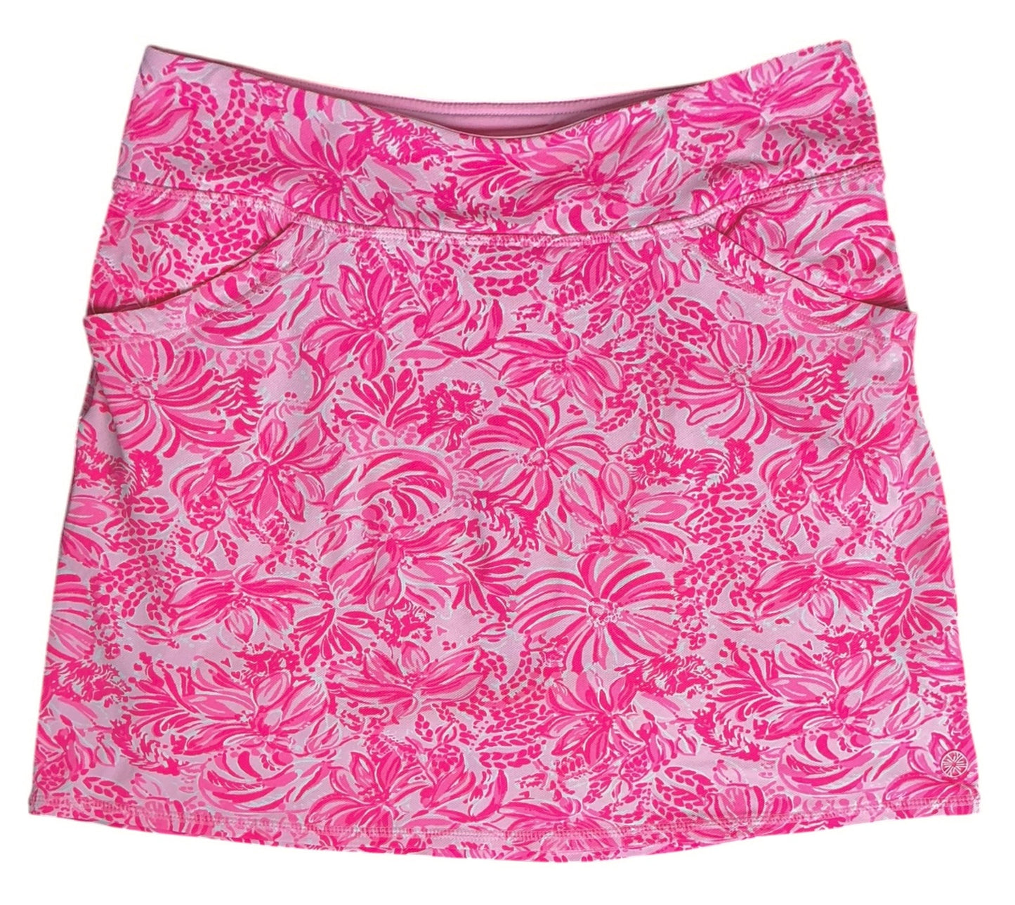 Lilly Pulitzer UPF 50+ Luxletic Maryana Skort Pink Blossom Foxy Llama - Size S