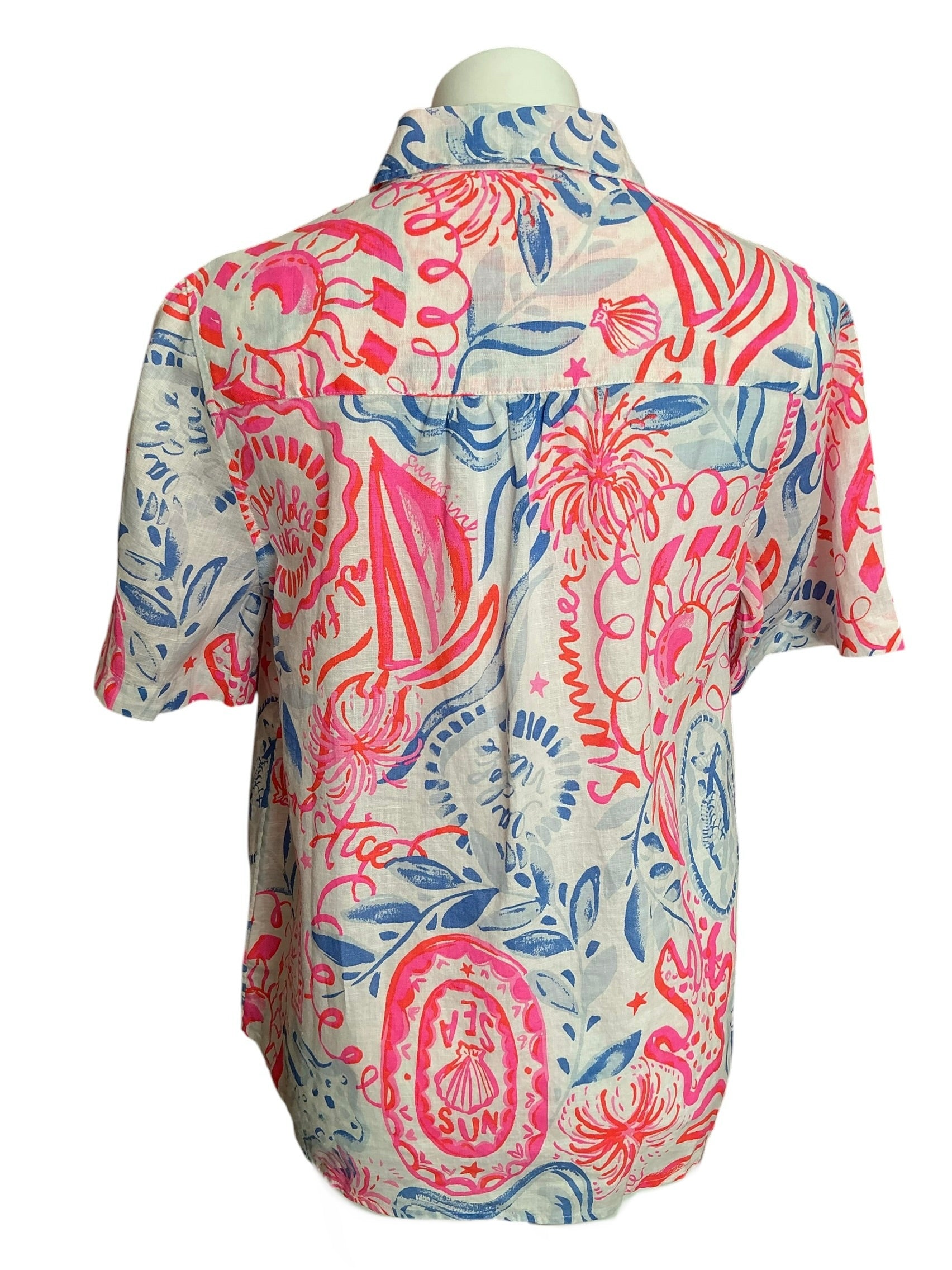 Lilly Pulitzer NWT Ridoc Top Resort White Sun Sea Sand - Size M