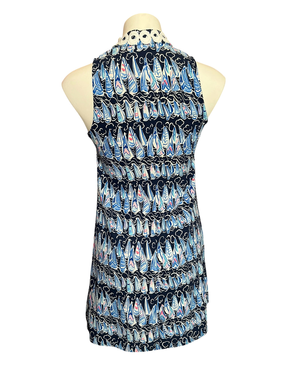 Lilly Pulitzer Jane Shift Dress Low Tide Navy Sails and Stripes - Size 00