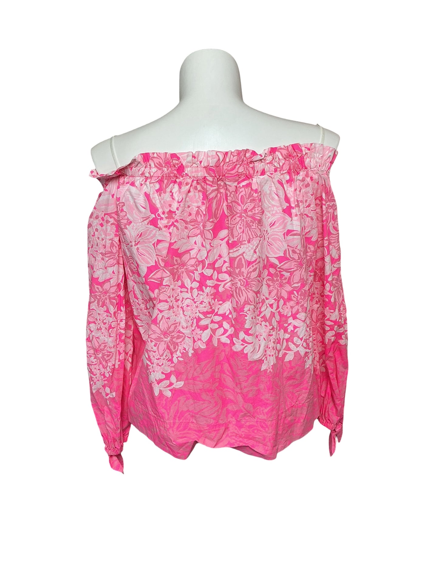 Lilly Pulitzer Jamielynn Long Sleeve - Roxie Pink Shadow Dancer Engineered - Size XL