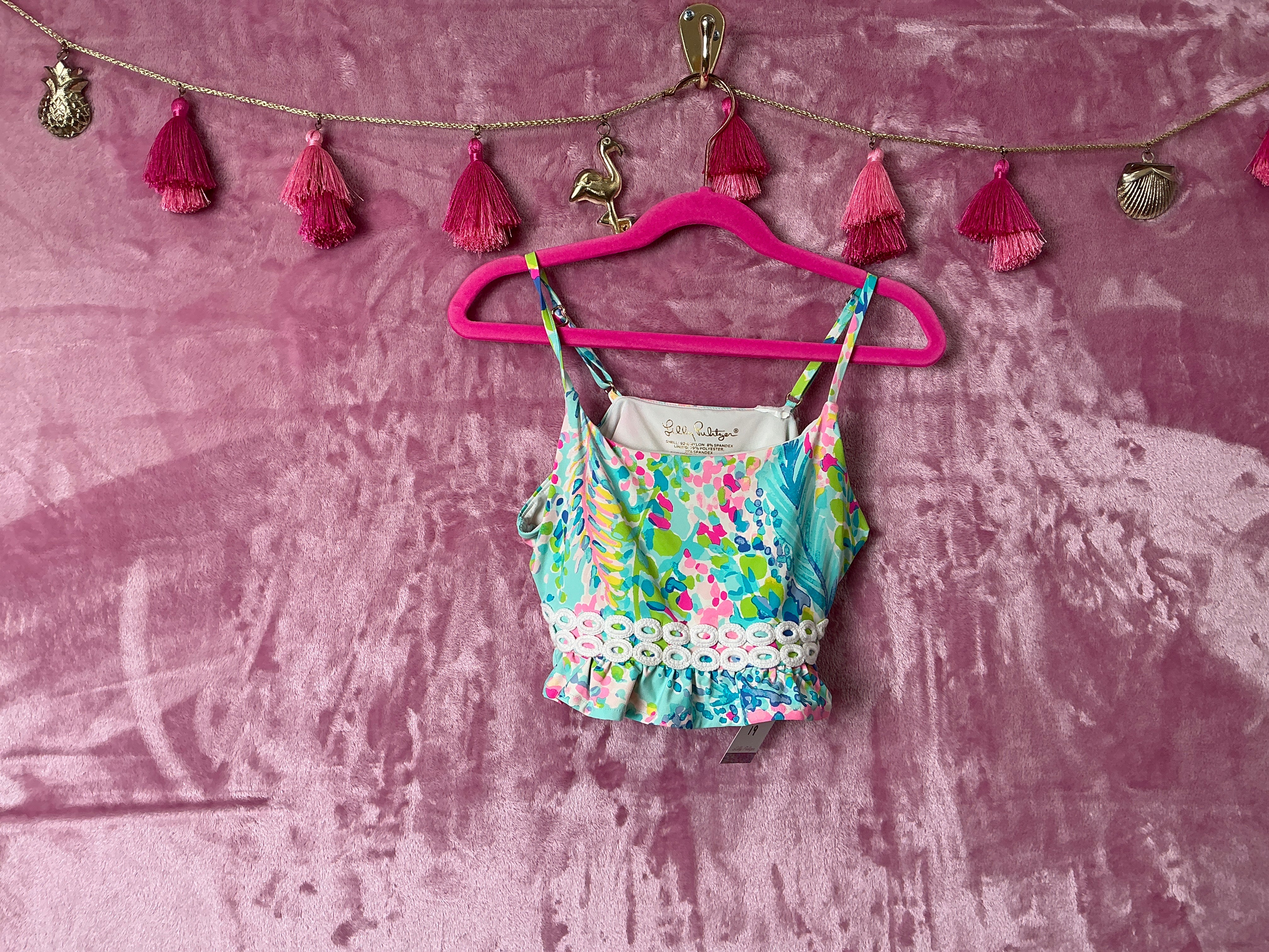 Lilly Pulitzer Kids Bikini Top - Size 14