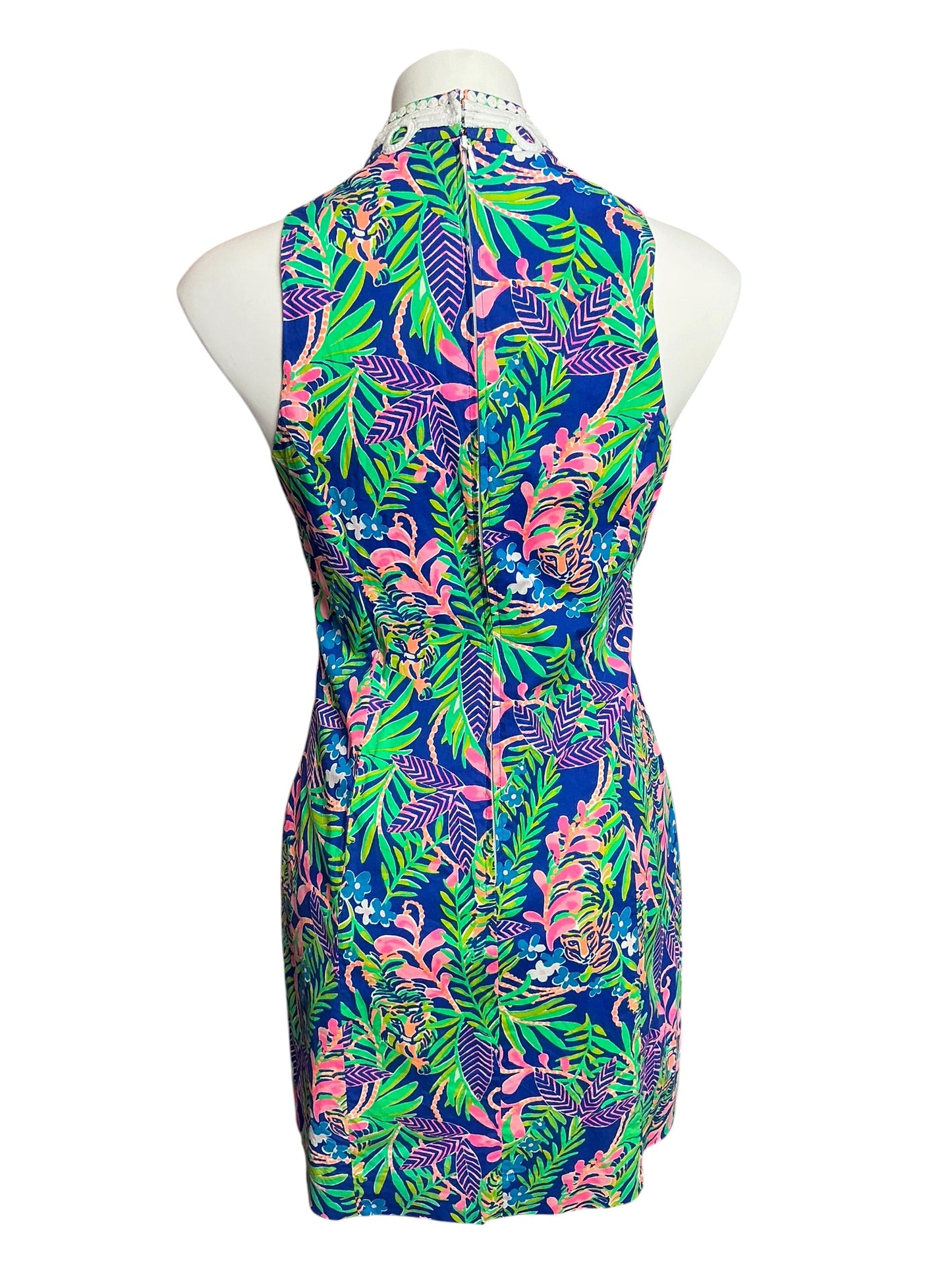 Lilly Pulitzer Alexa Stretch Shift Dress Borealis Blue How You Like Me Prowl - Size 4