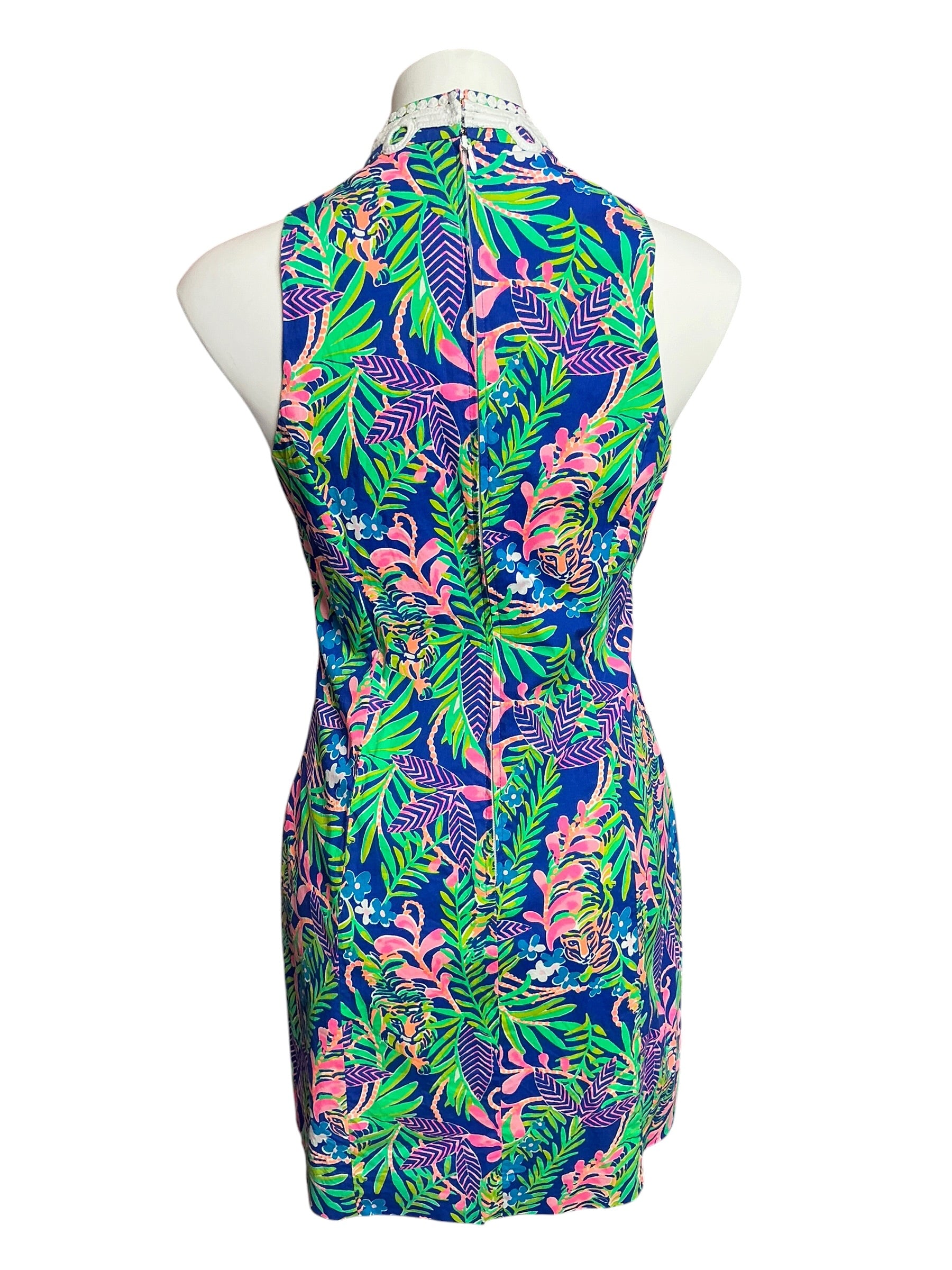 Lilly Pulitzer Alexa Stretch Shift Dress Borealis Blue How You Like Me Prowl - Size 4