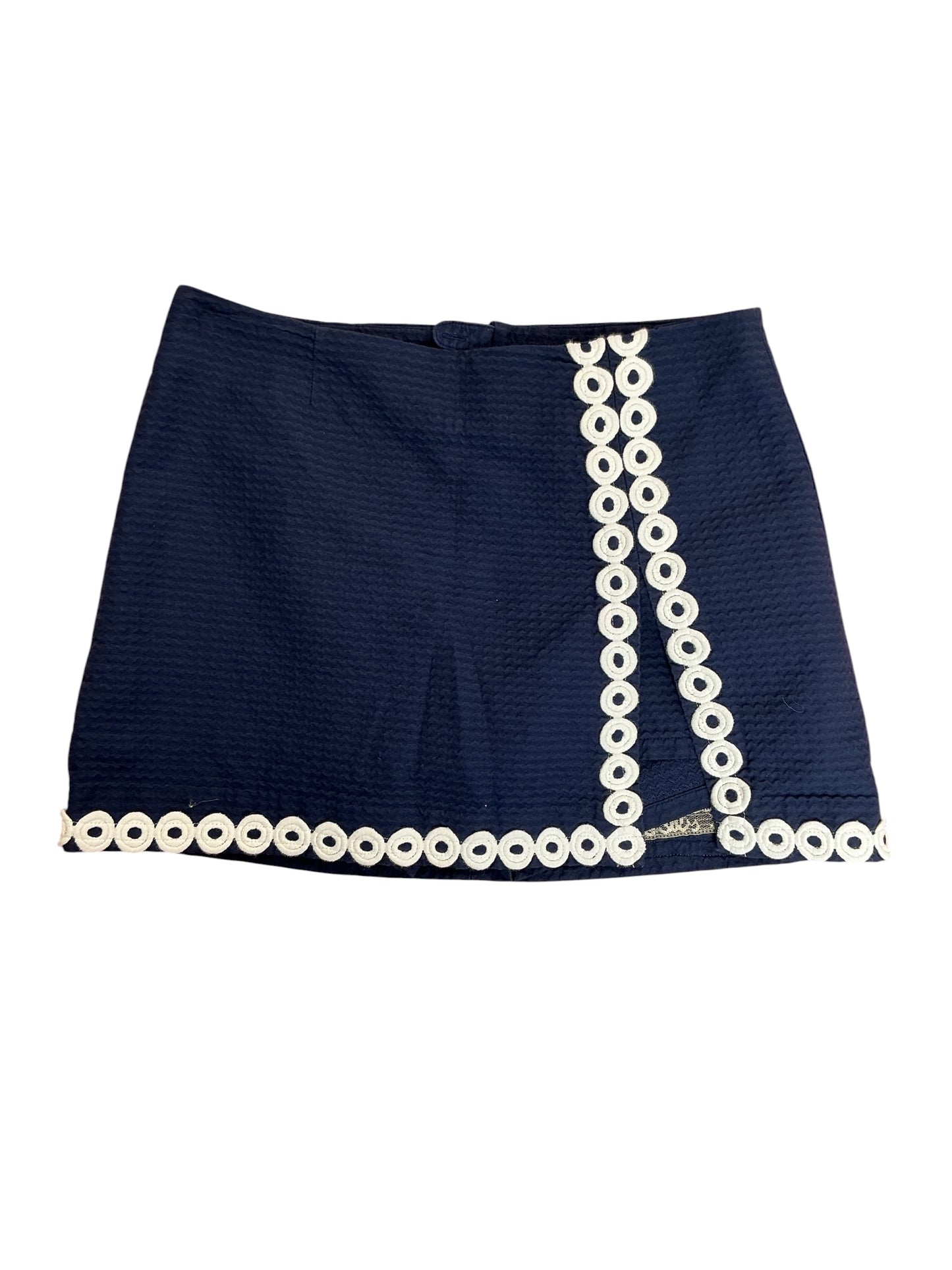 Lilly Pulitzer Lenore Skirt True Navy Seersucker - Size 2