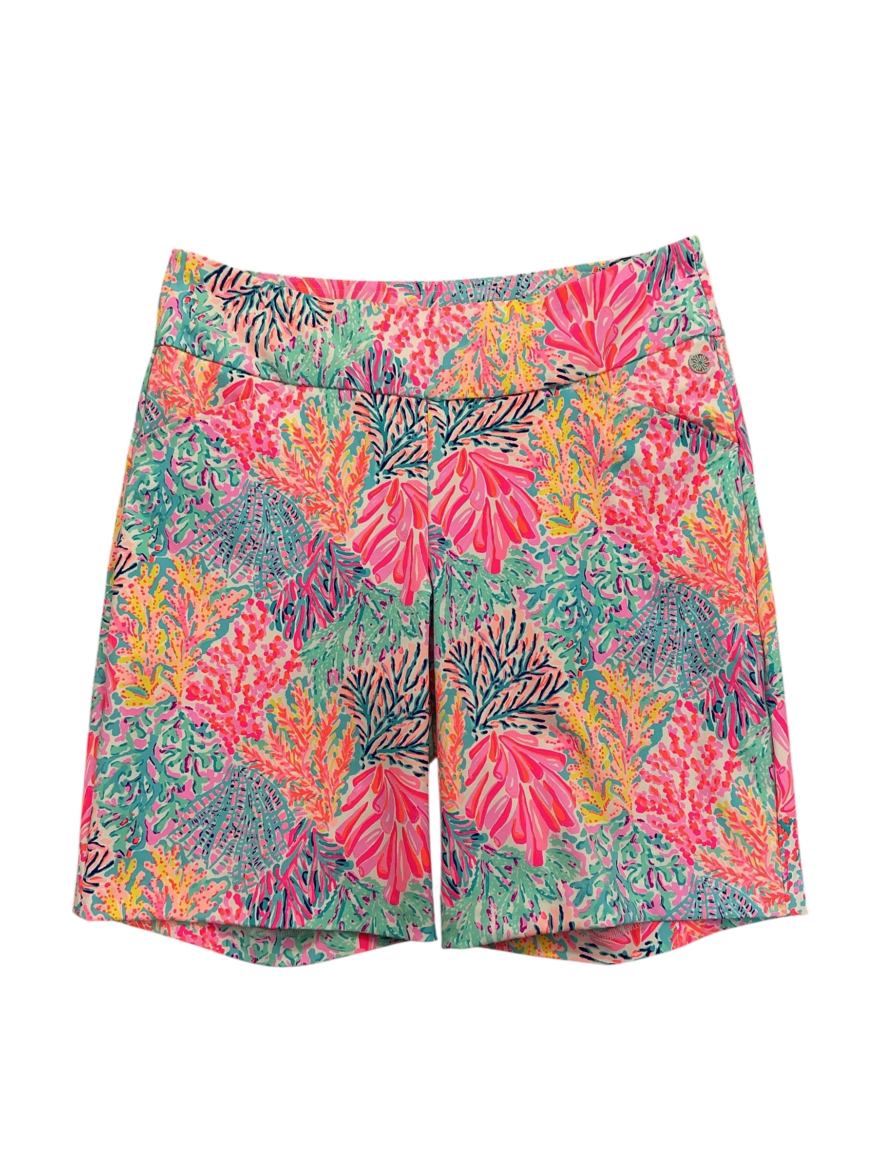 Lilly Pulitzer Reid Shorts UPF 50+ Multi Splashdance Golf - Size 10