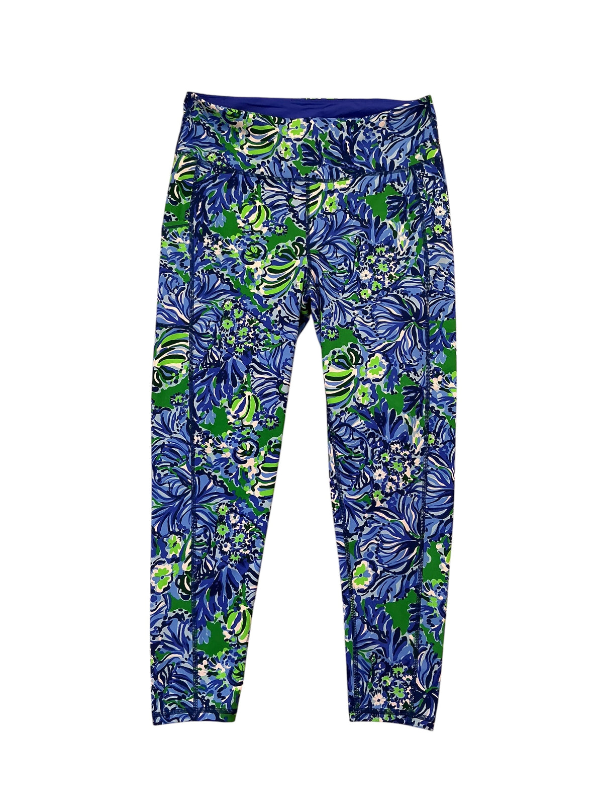 Lilly Pulitzer Weekender High-Rise Crop Legging Bennett Blue Sneak a Beek - Size XL