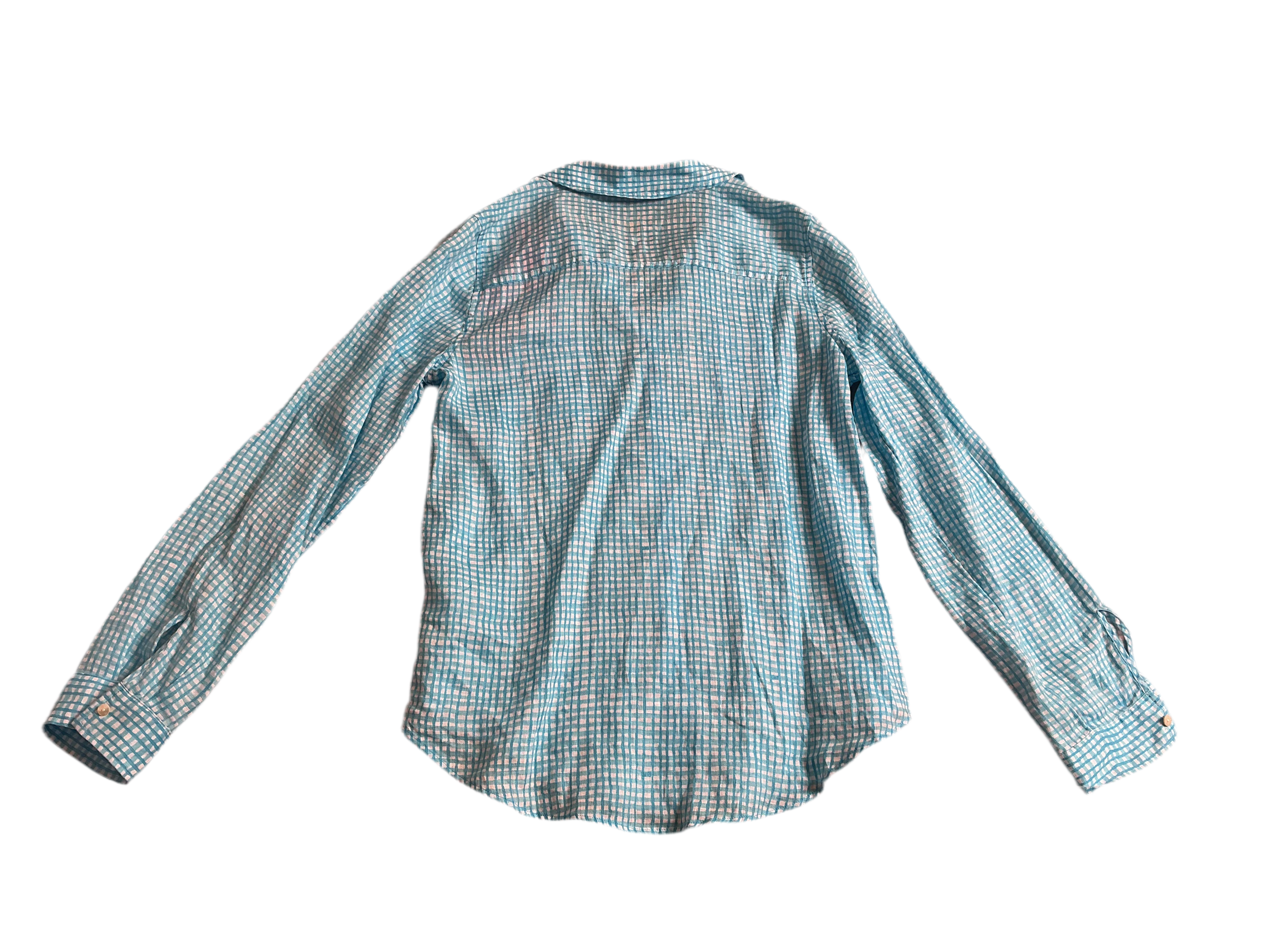 Lilly Pulitzer NWT - Sea View Button Down - Seabreeze Blue Along The Same Line - Size S