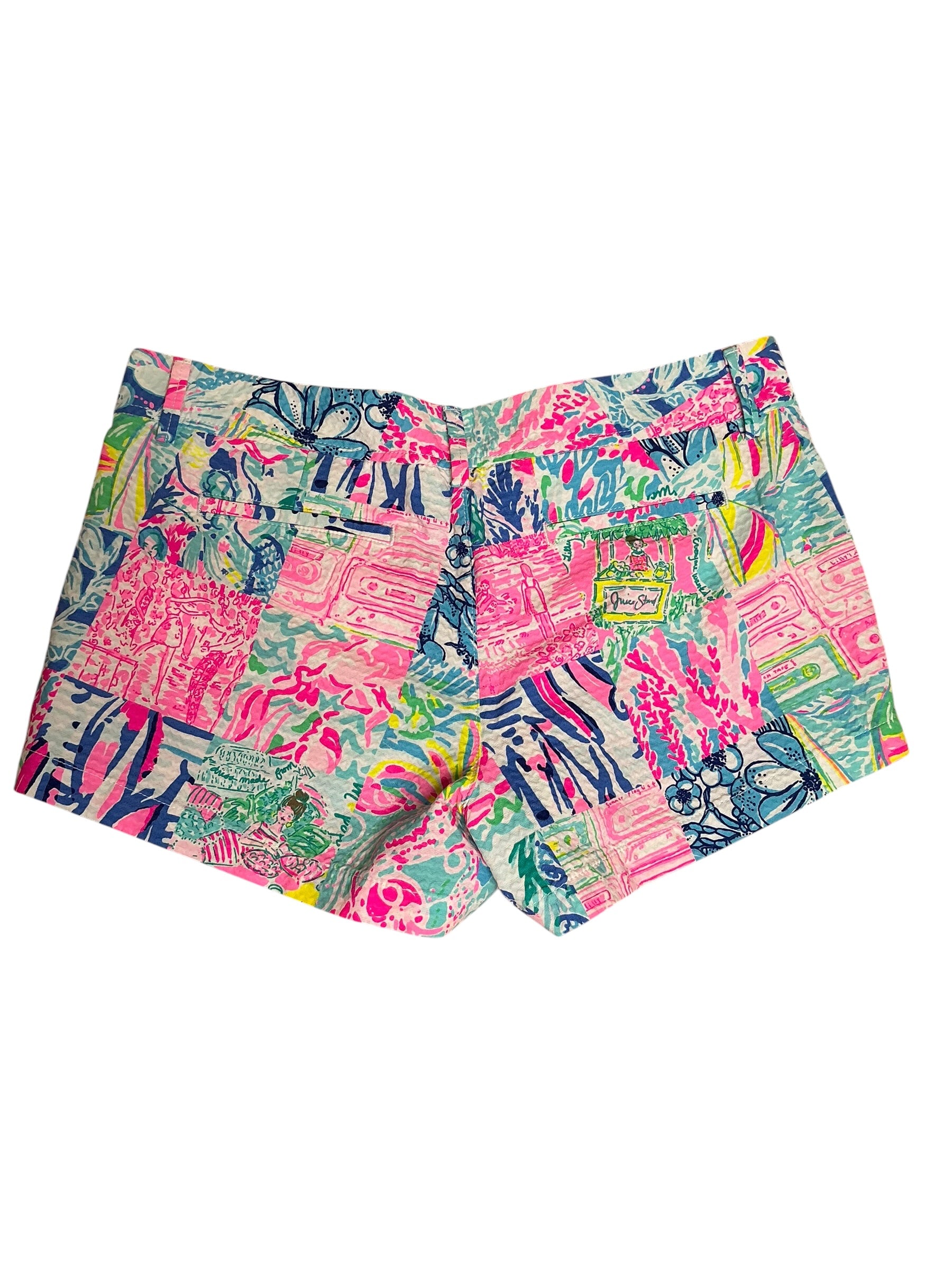 Lilly Pulitzer NWT Walsh Short Multi Pop Up Summer Remix Patch - Size 14