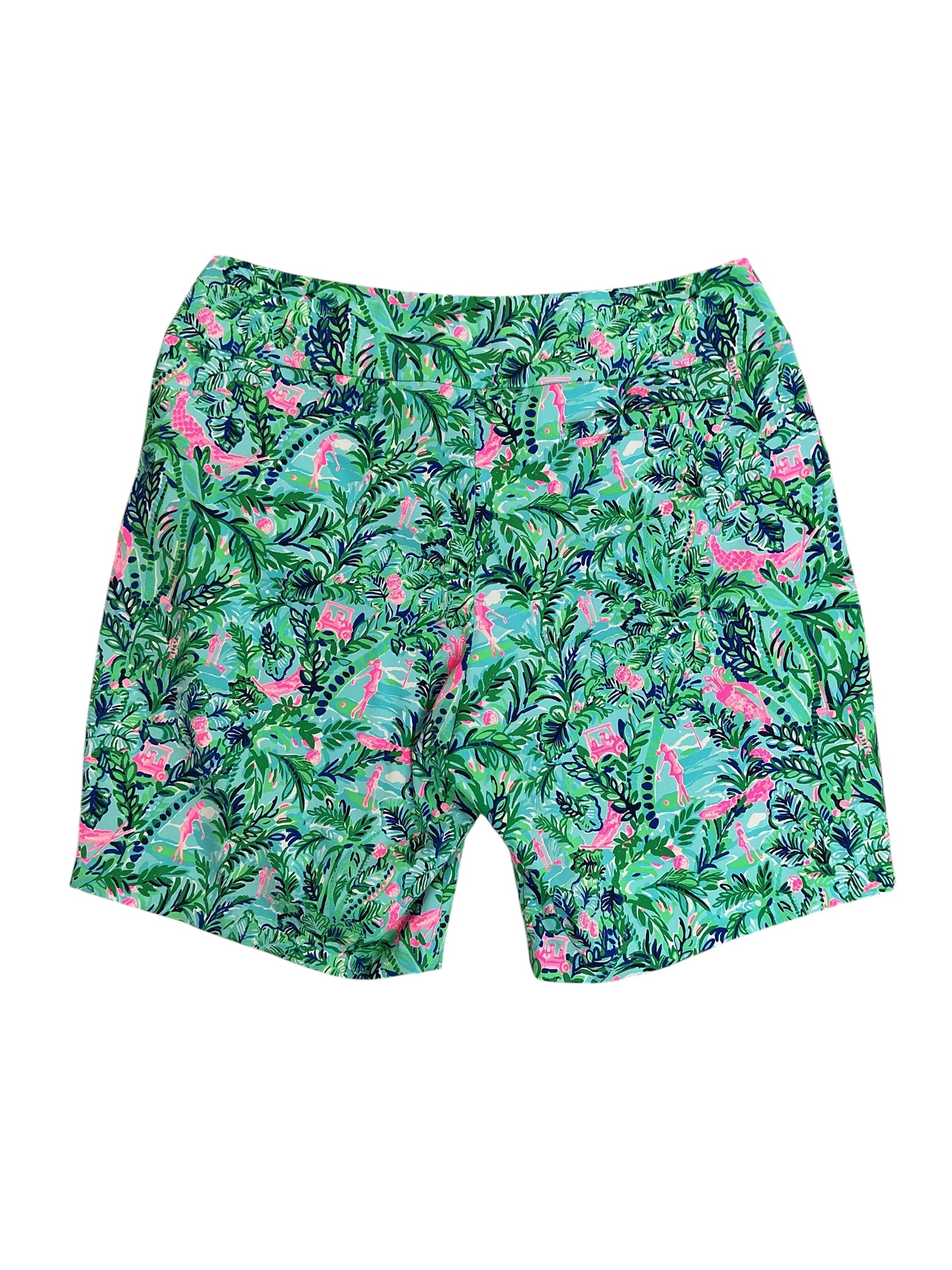 Lilly Pulitzer Luxletic Reid Golf Shorts Blue Horizon Par-Fection - Size 16