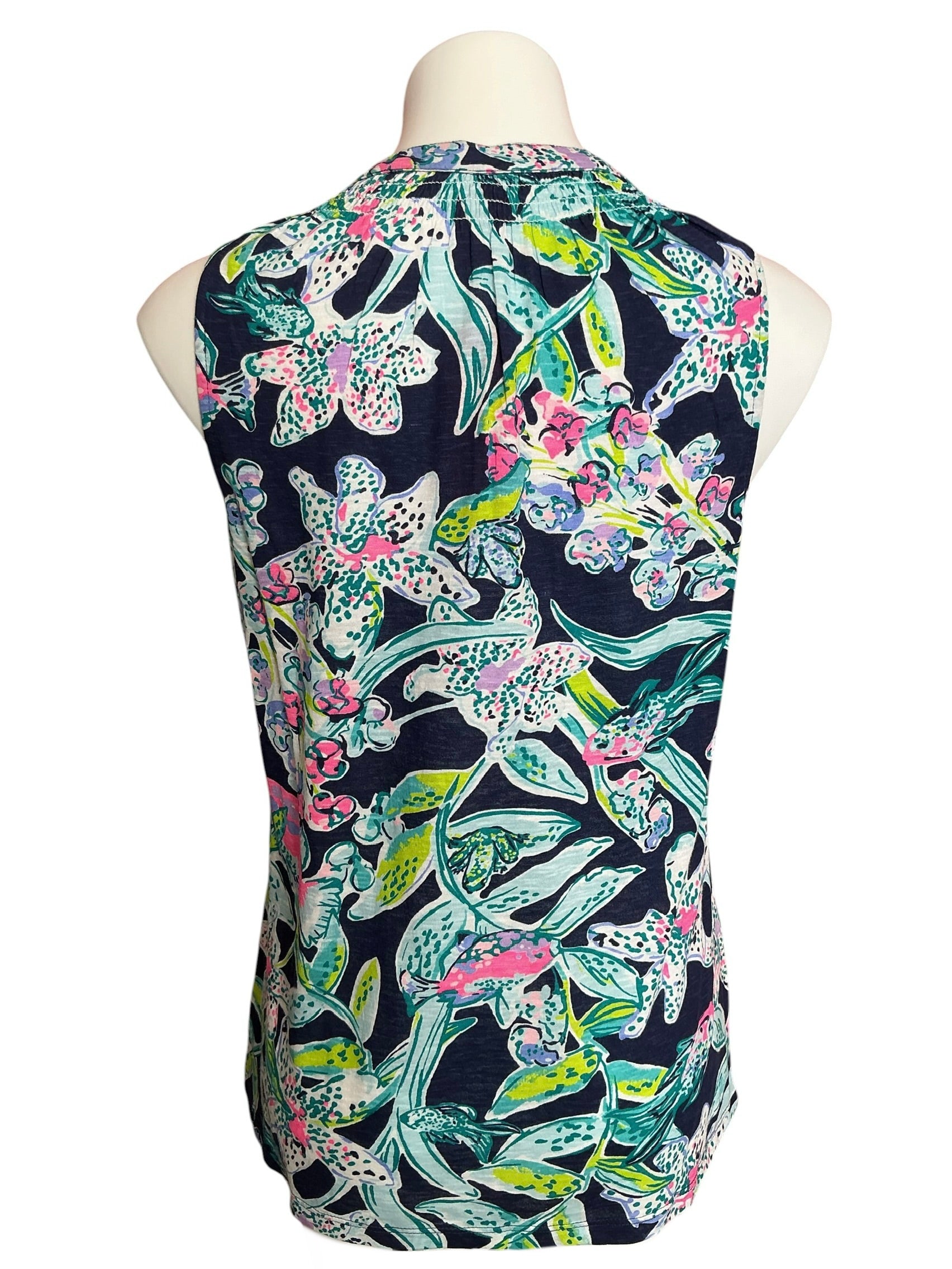 Lilly Pulitzer NWT Essie Top Bright Navy Sway This Way - Size M