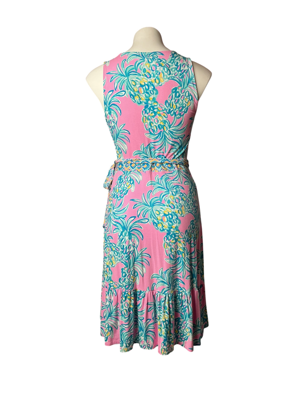 Lilly Pulitzer Misha Sleeveless Wrap Dress Pelican Pink Beat The Heat - Size S