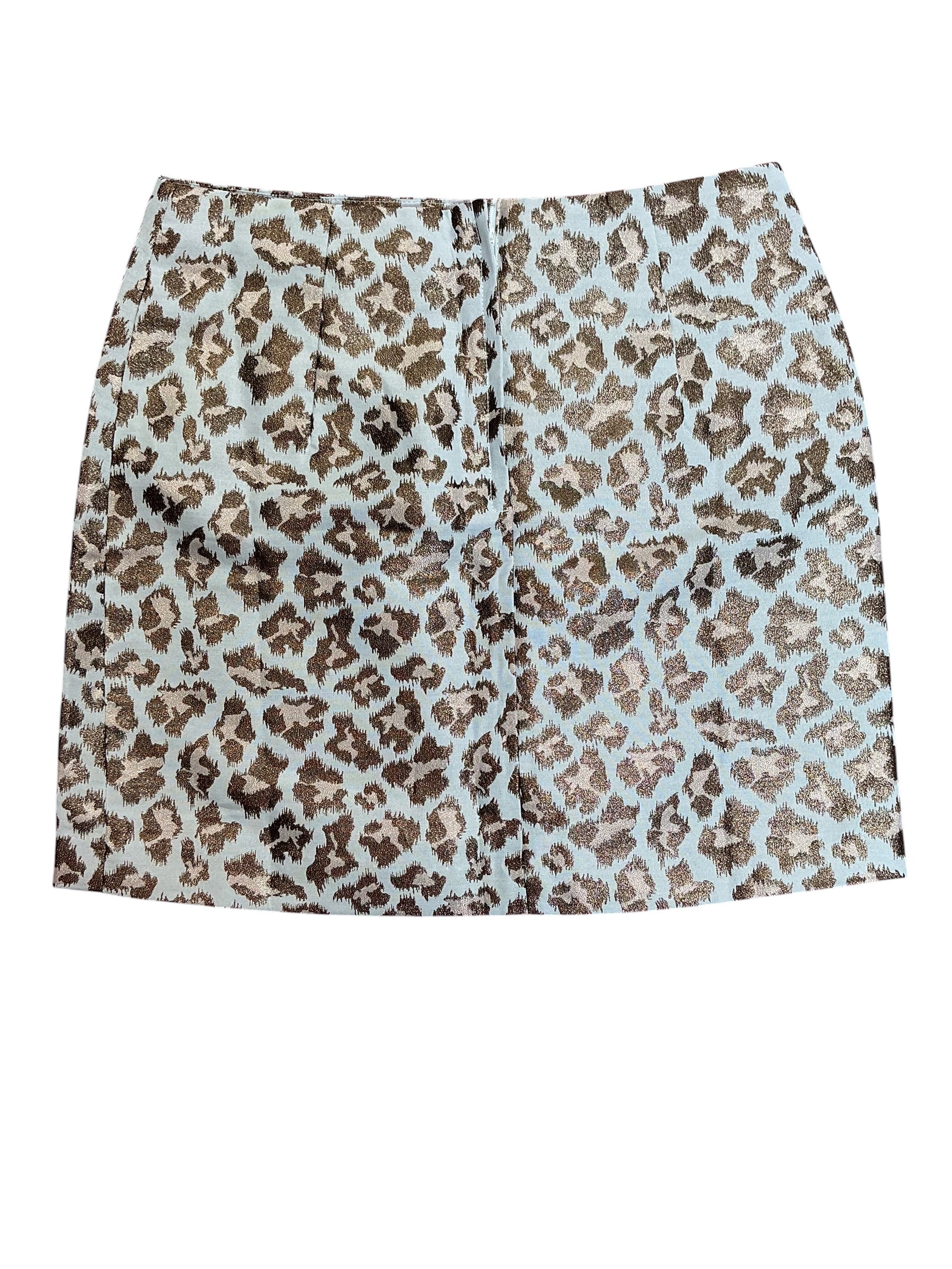 Lilly Pulitzer NWT Adler Skirt Gold Metallic Leopard Jacquard - Size 6
