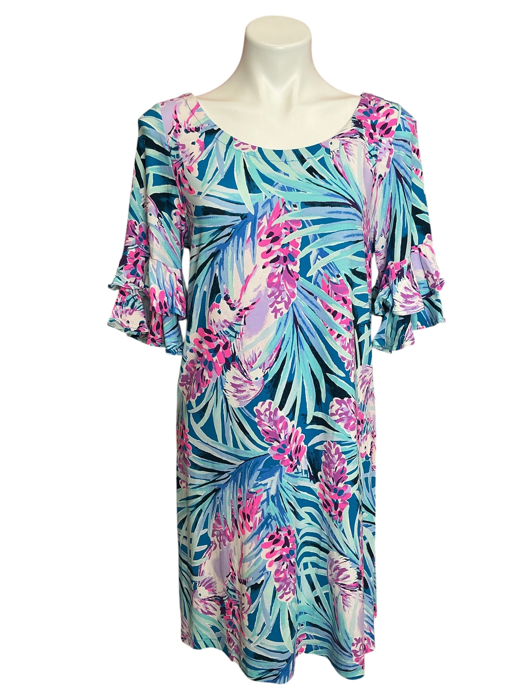 Lilly Pulitzer Lula Dress Mr Peacock Tweethearts - Size L
