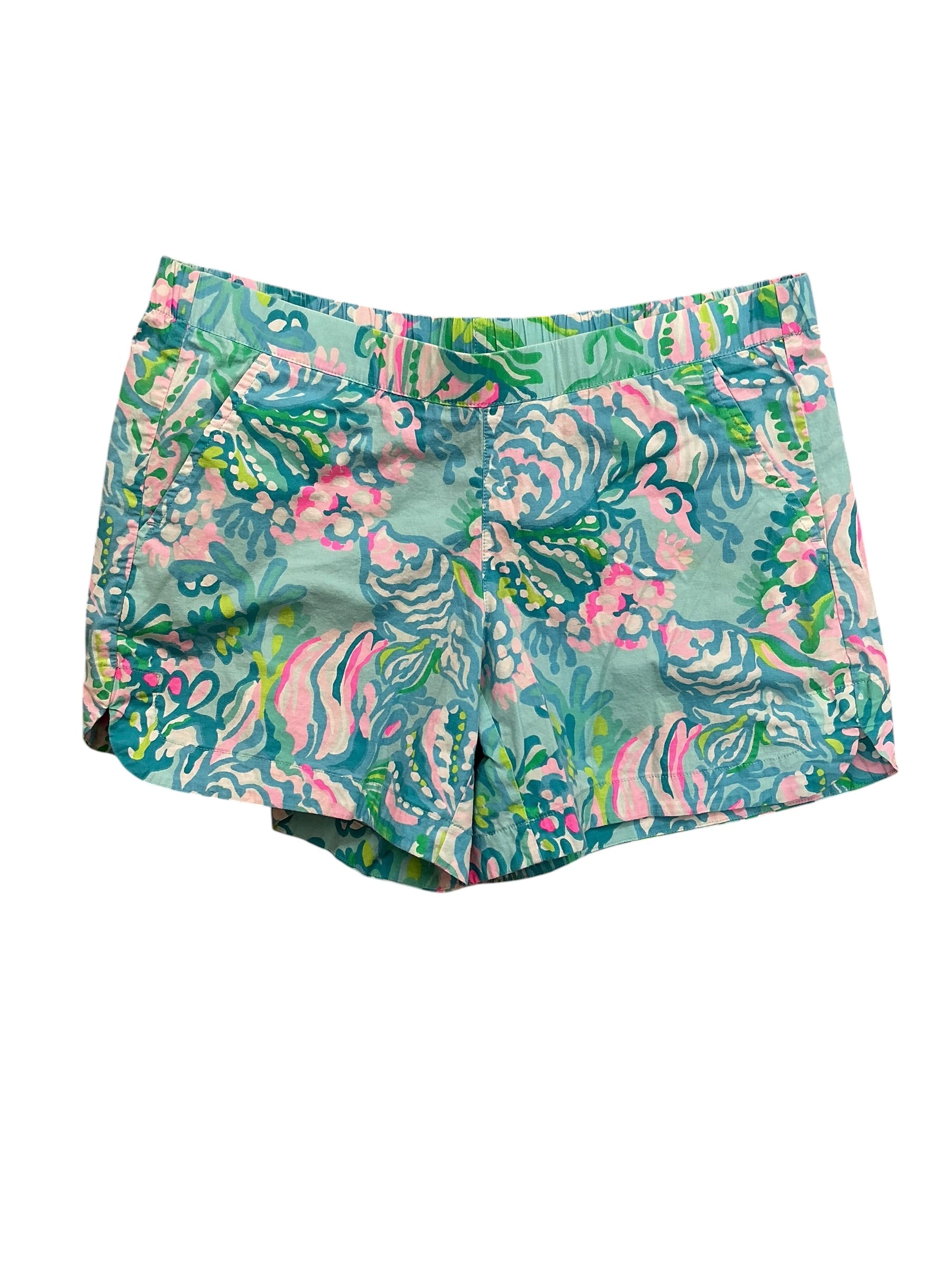 Lilly Pulitzer Ocean View Shorts Aqua La Vista - Size S