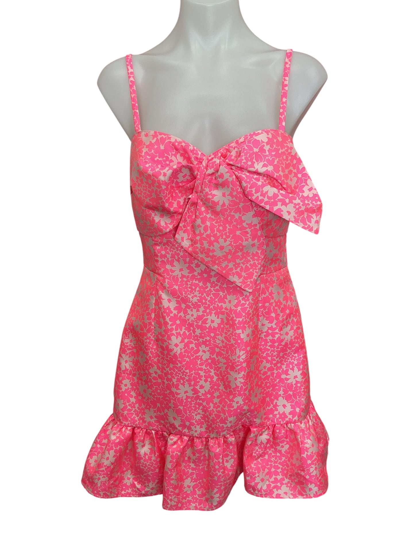 Lilly Pulitzer NWT Sutton Skirted Romper Roxie Pink Baby Blues Jacquard - Size 2