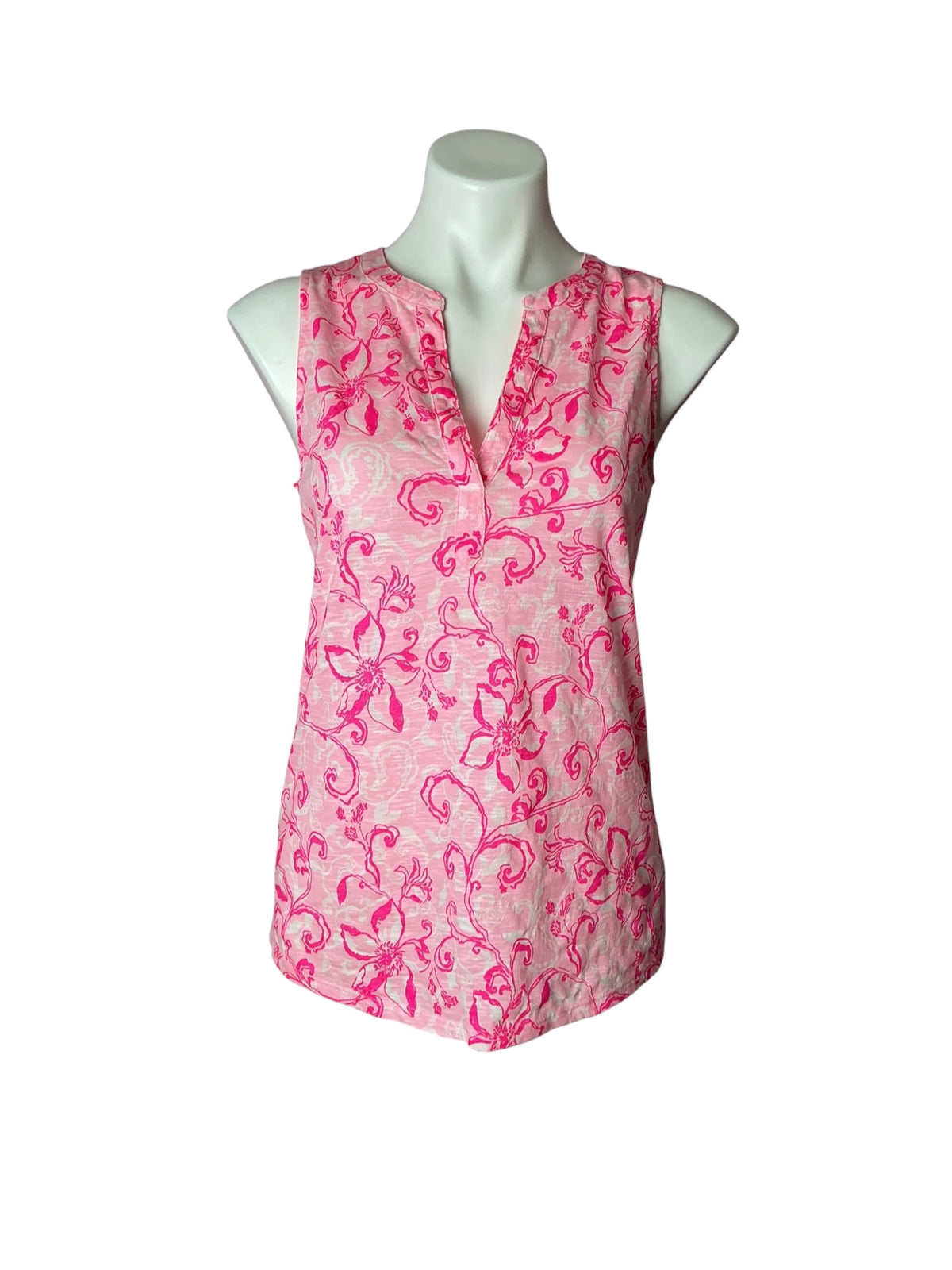 Lilly Pulitzer NWT Dev Knit Top Conch Shell Pink Flamingle Garden - Size S