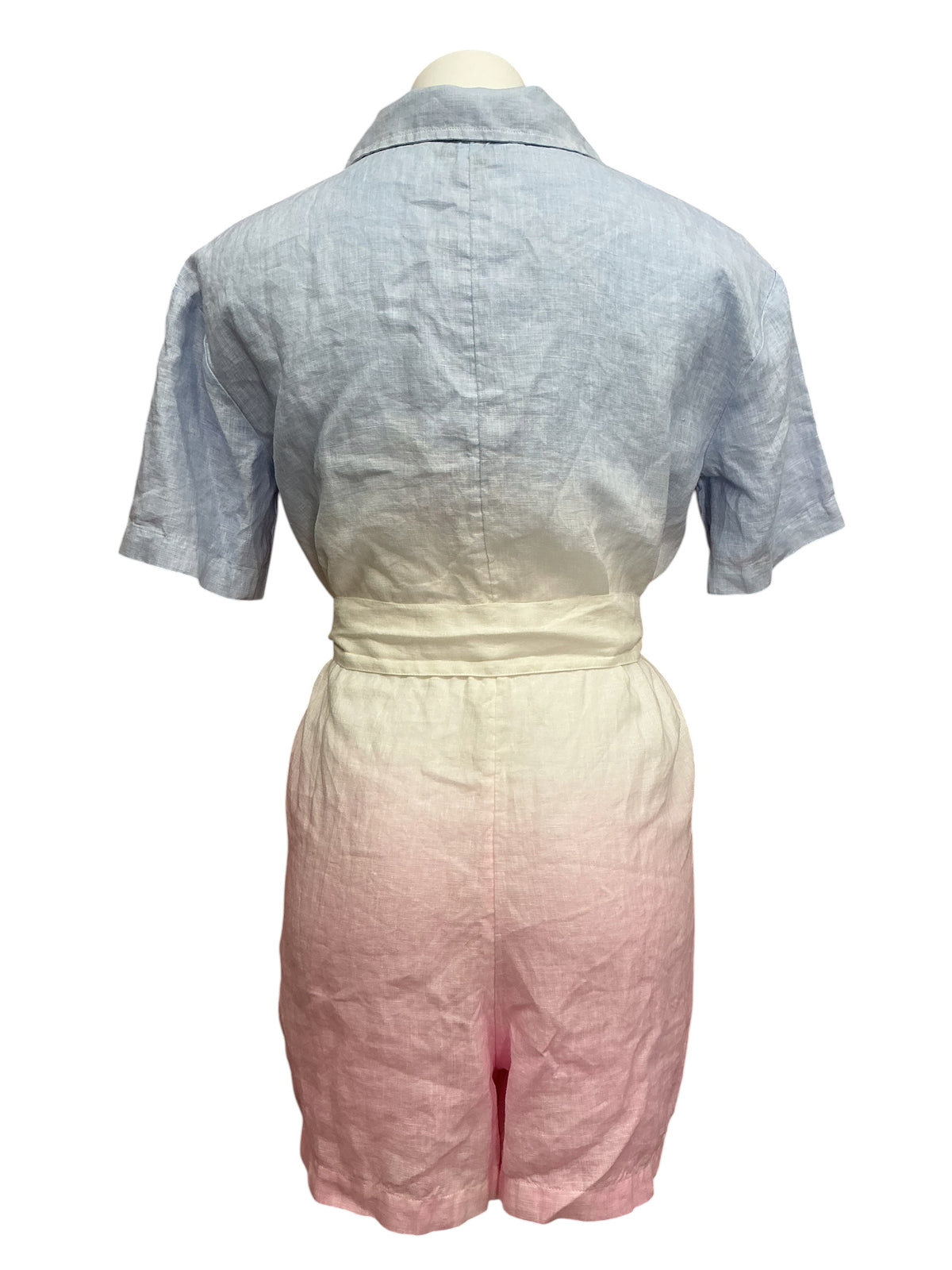 Lilly Pulitzer NWT Dresher Button Down Romper Chambray Tint Ombre Dip Dye - Size 4
