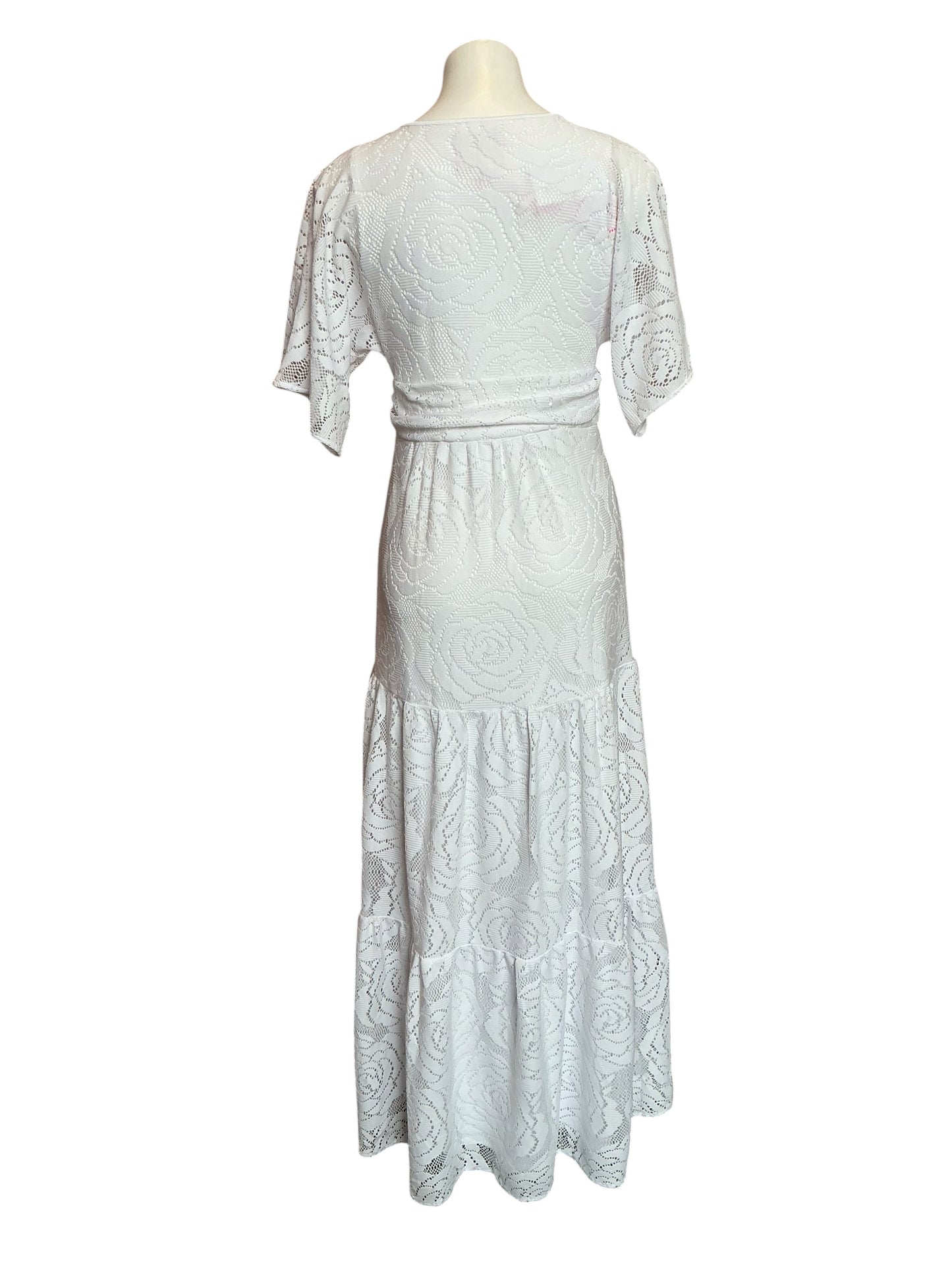 Lilly Pulitzer NWT Parigi Maxi Dress Resort White Bungalow Blossom Lace - Size S
