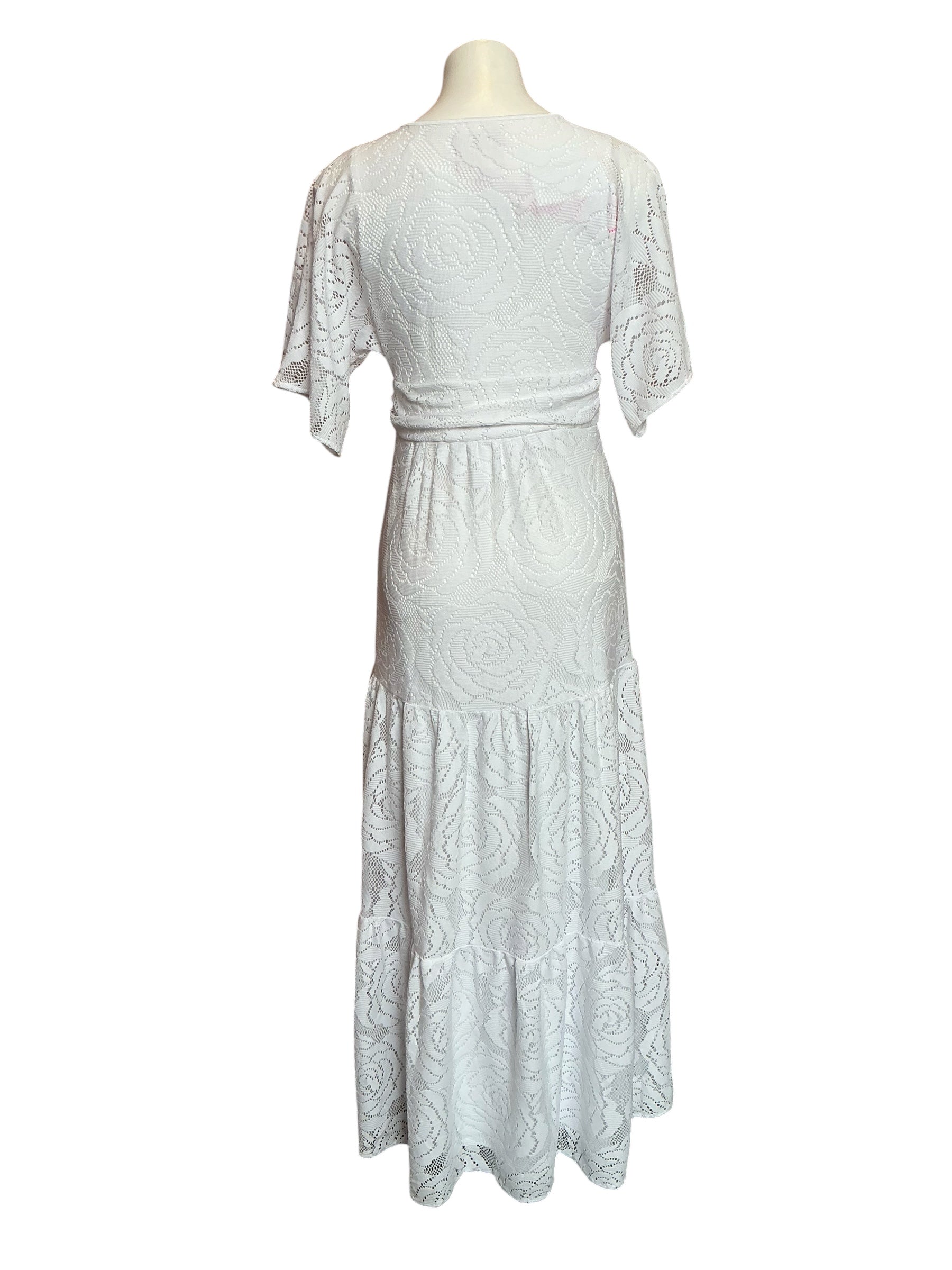 Lilly Pulitzer NWT Parigi Maxi Dress Resort White Bungalow Blossom Lace - Size S