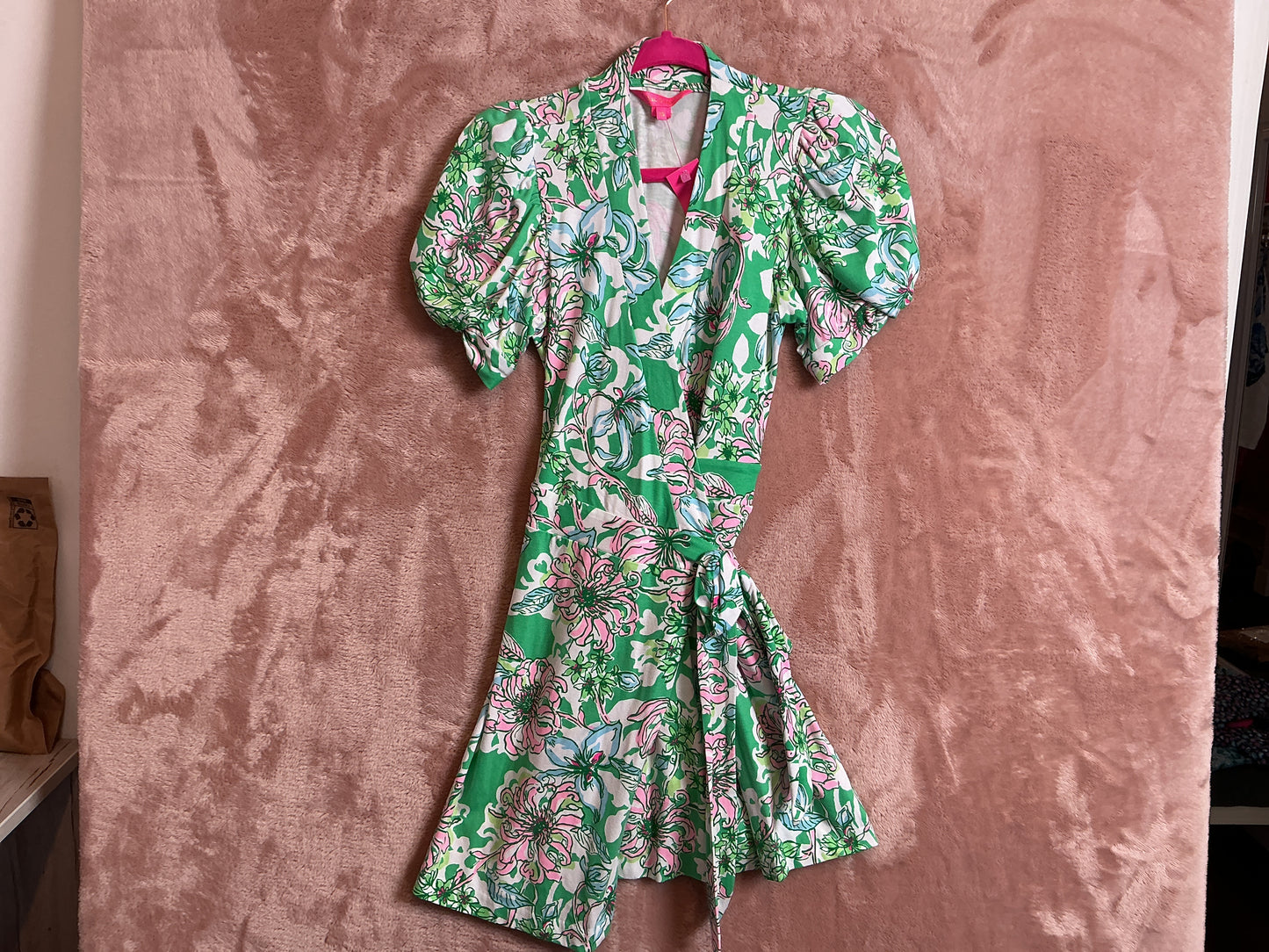 Lilly Pulitzer NWT - Sailynn Short-Sleever R - Spearmint Blossom Views - Size XS