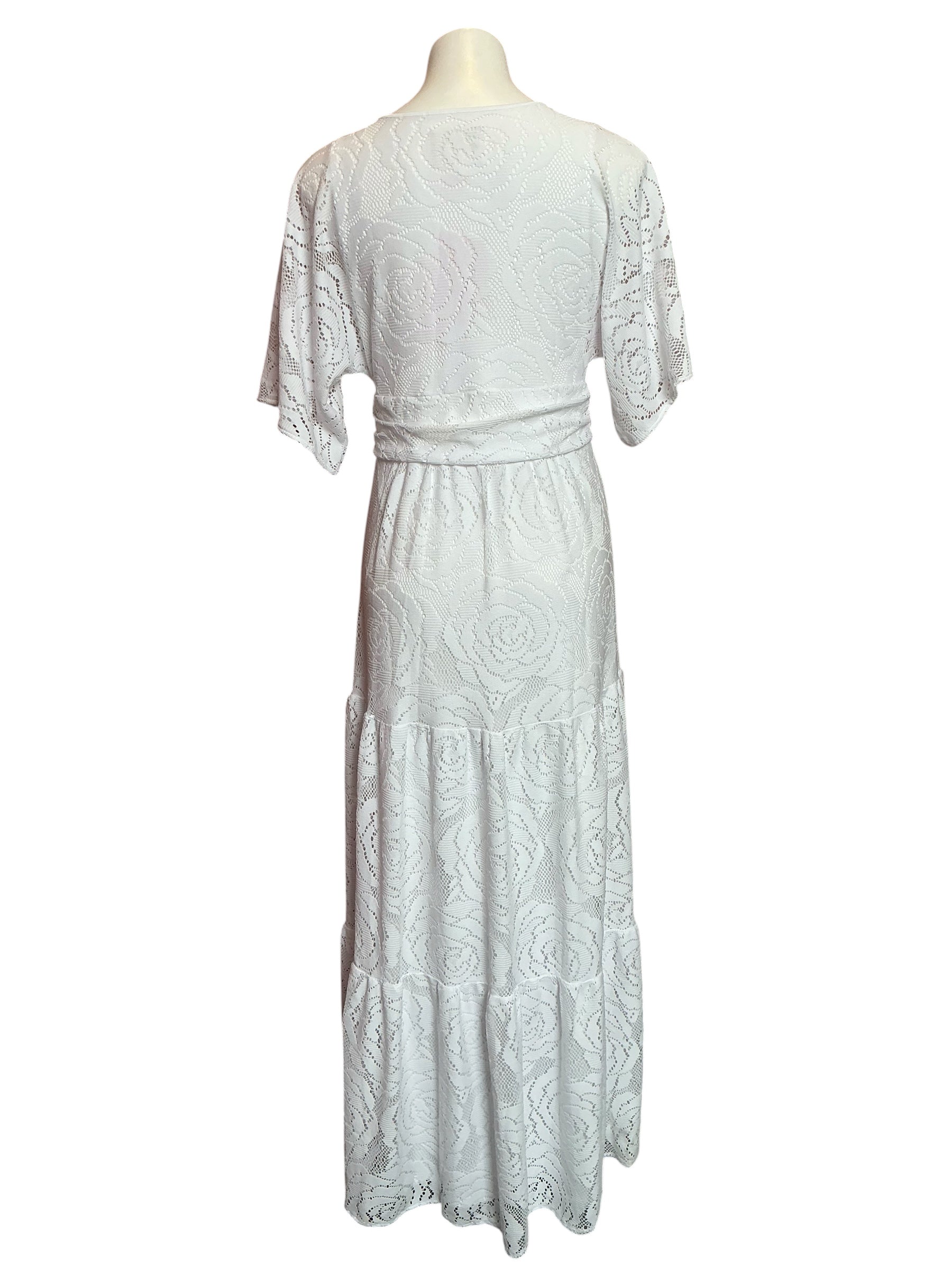 Lilly Pulitzer NWT Parigi Maxi Dress Resort White Bungalow Blossom Lace - Size M