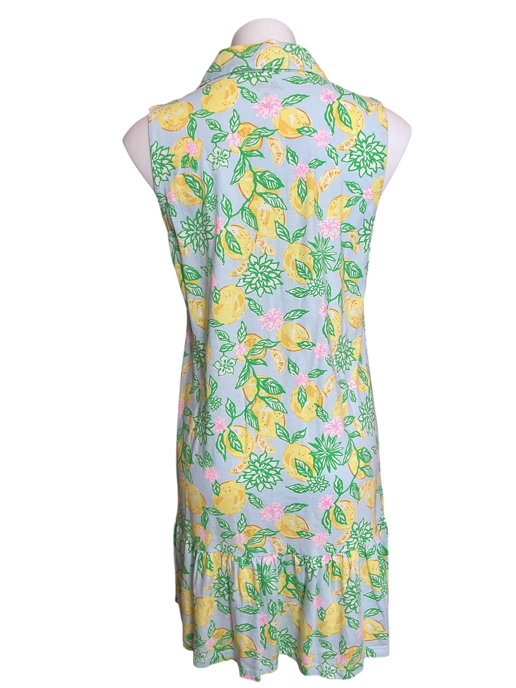 Lilly Pulitzer Riegan Dress Bluette Make Lemonade - Size M