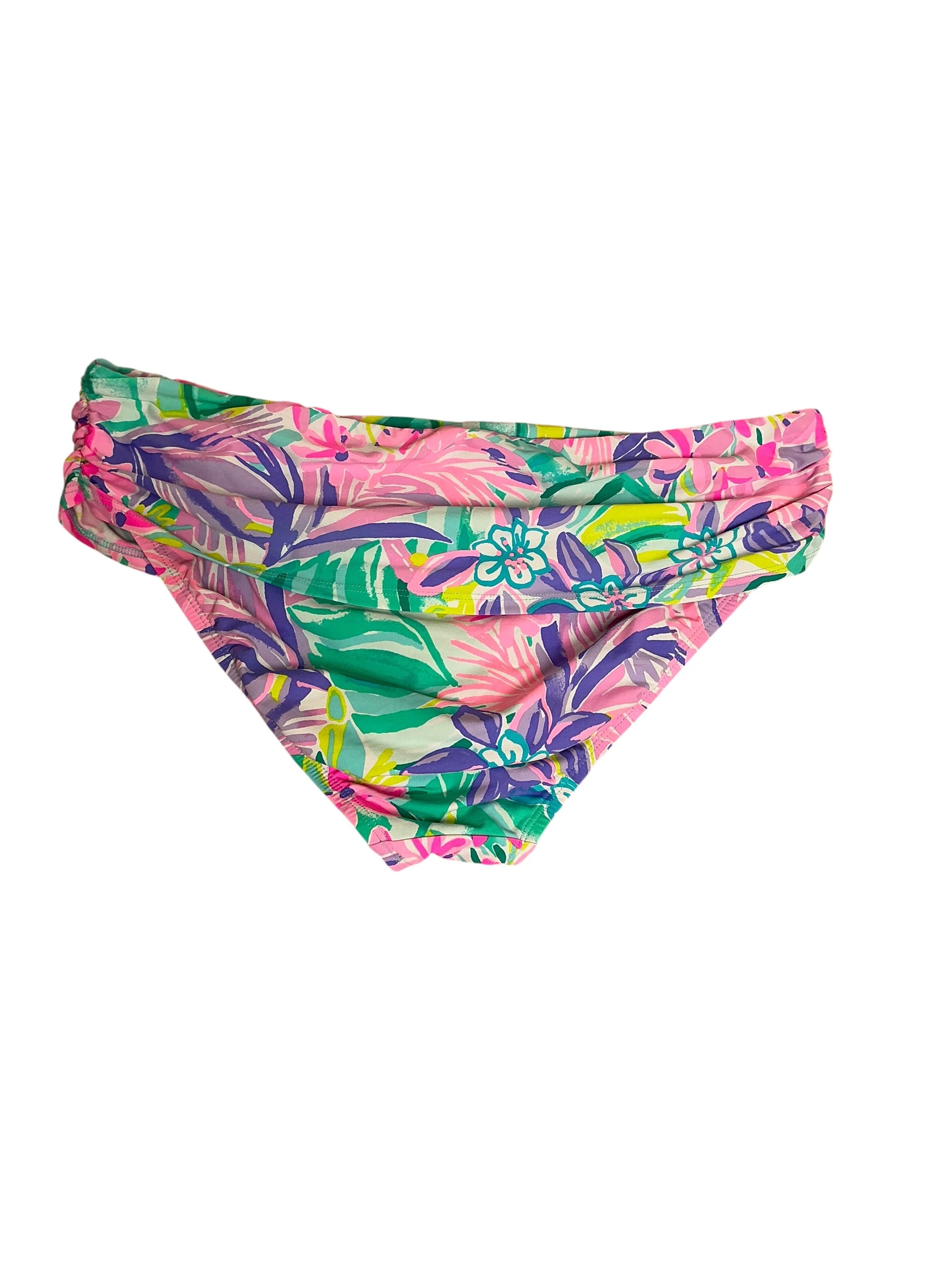 Lilly Pulitzer Lagoon Sarong Hipster Bikini Bottom Last Bud Not Least - Size 12